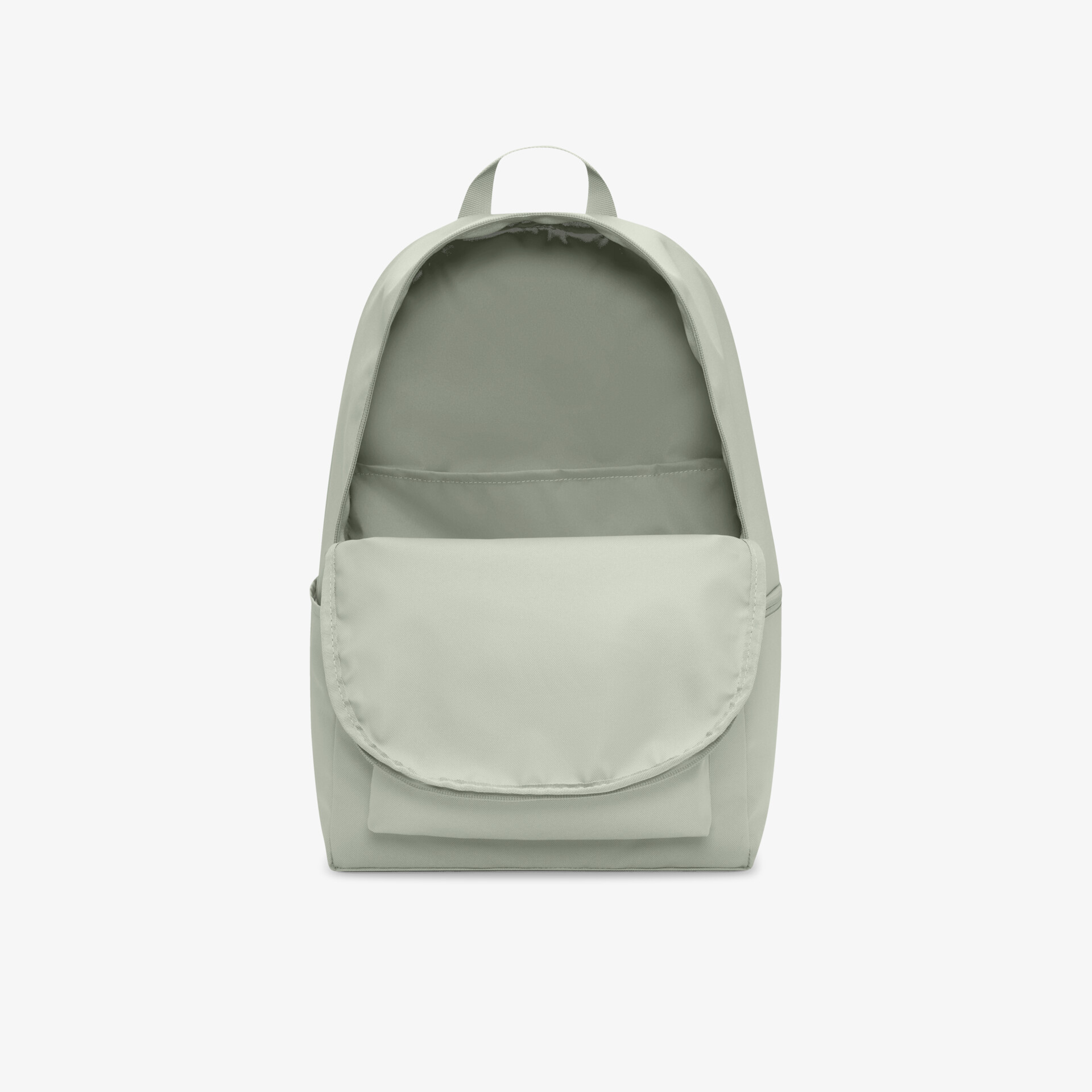 Moderner grauer Rucksack mit großem Hauptfach, gepolsterten Schultergurten und praktischer Fronttasche, ideal für Alltag und Reisen