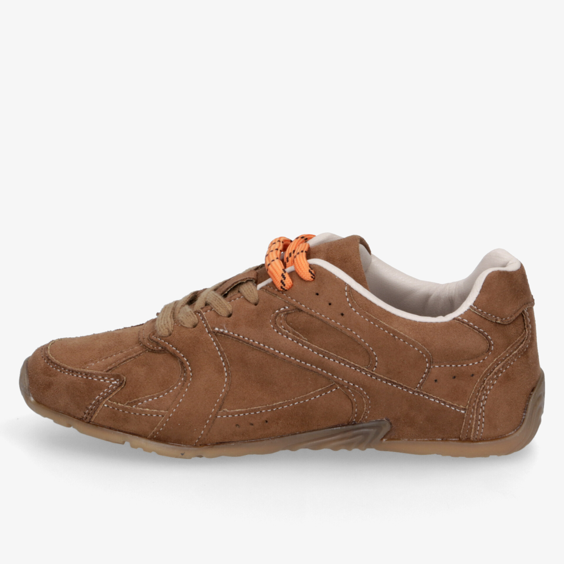 Brauner Sneaker in klarer Seitenansicht mit flexiblem Design und bequemer Passform