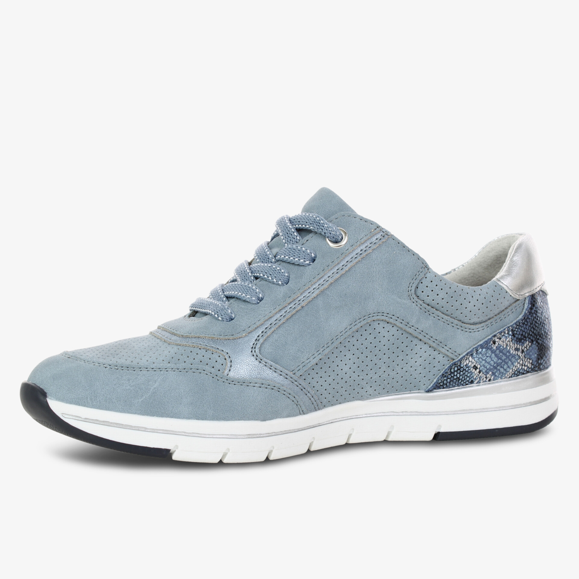 Blauer Sneaker mit sportlichem Design und bequemer Passform. Perfekt für Alltag und Freizeit.