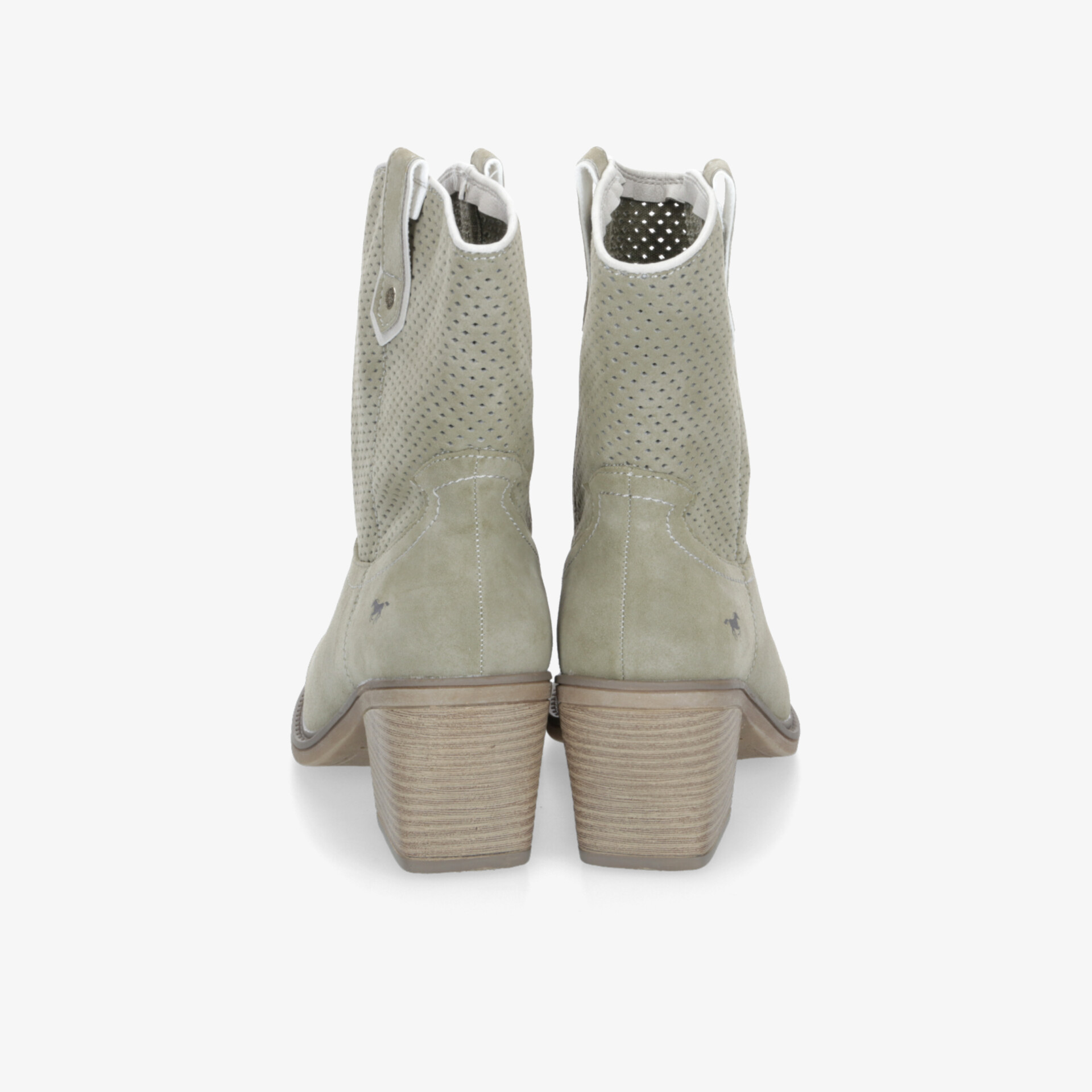 Stiefeletten Rückansicht mit stabilem Absatz und atmungsaktivem Obermaterial, elegant und robust