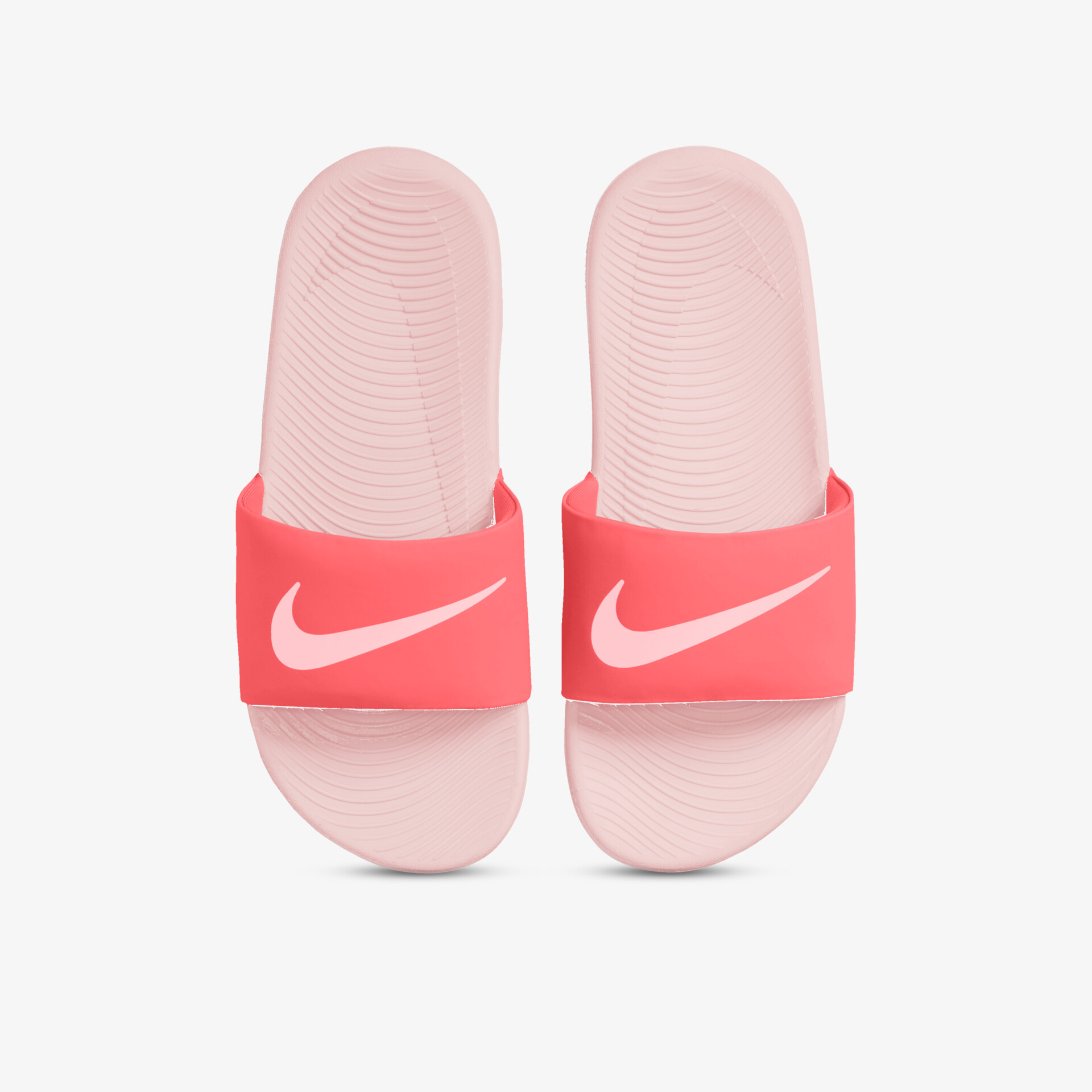 Bequeme Nike Badeschuhe mit weichem Fußbett und rutschfester Sohle in lebendigem Rot und Rosa