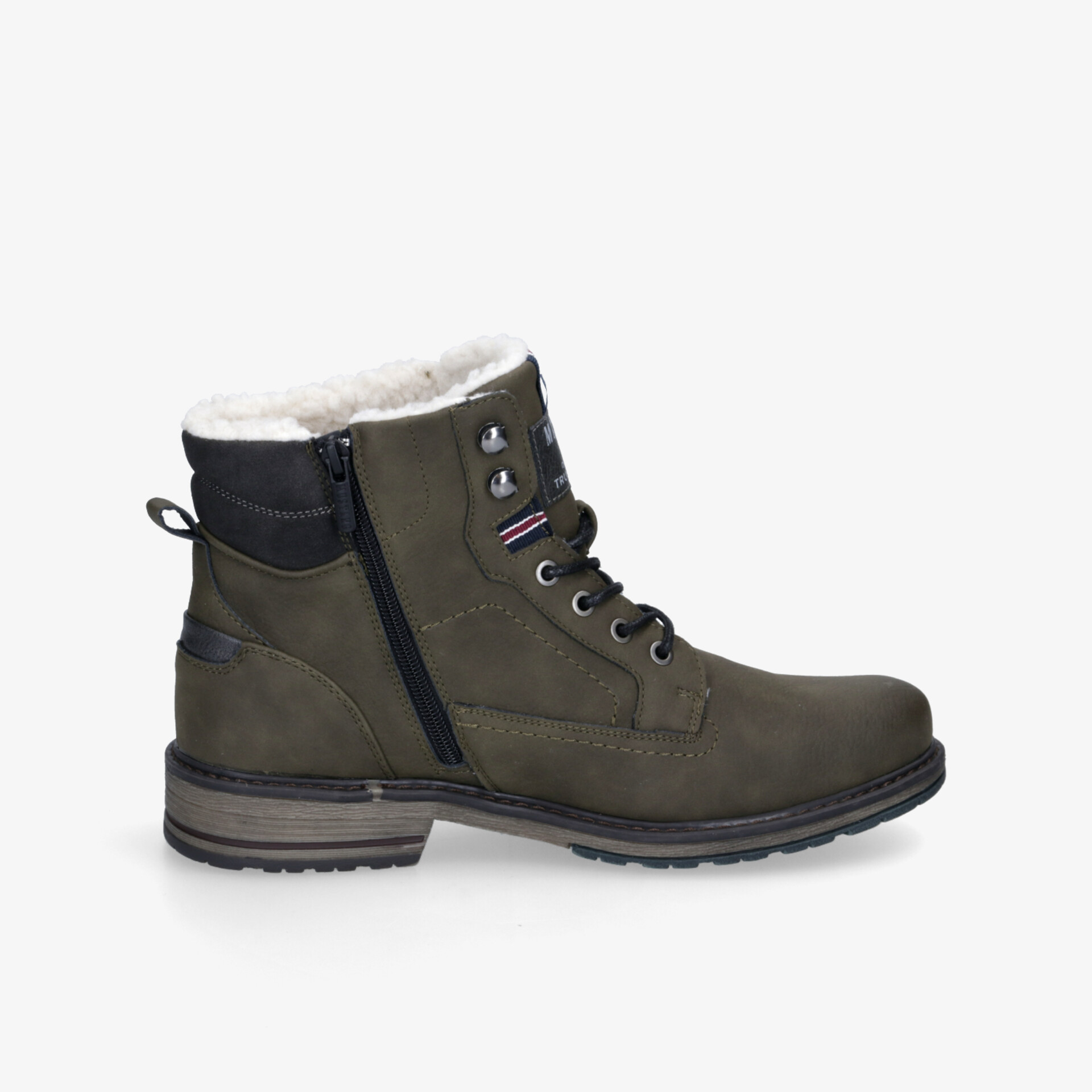 Stylischer Schnürstiefel mit Reißverschluss, warmer Fütterung und griffiger Profilsohle für optimalen Komfort.