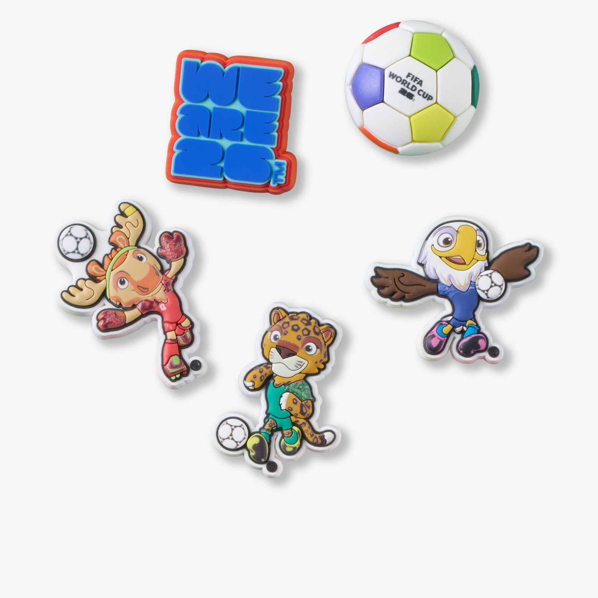 Bunte Spielfiguren mit sportlichen Motiven in lebendigen Farben, ideal für kreatives Spielen