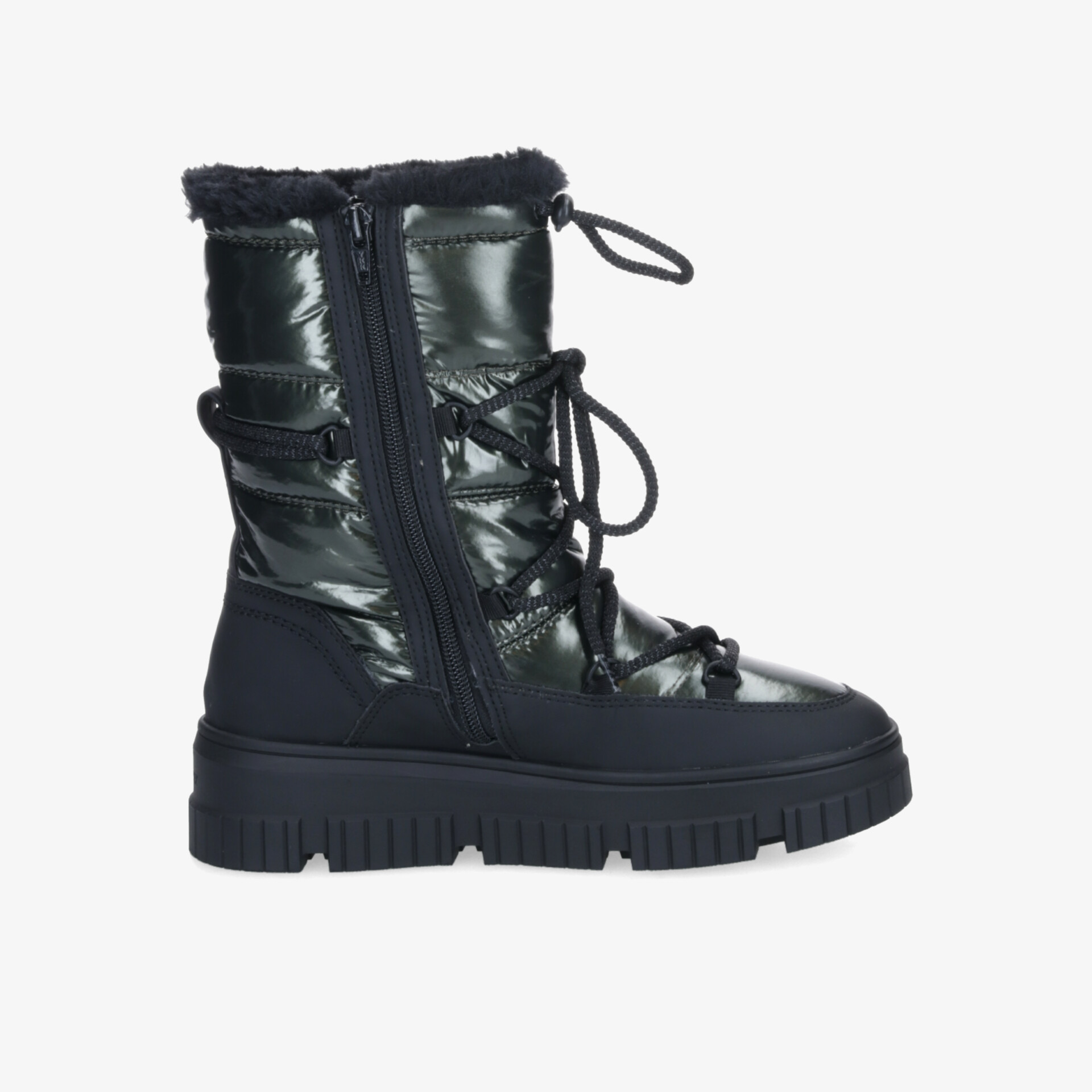 Warmer Winterboot aus wasserabweisendem Material mit Profilsohle und kuscheligem Innenfutter, seitlicher Reißverschluss