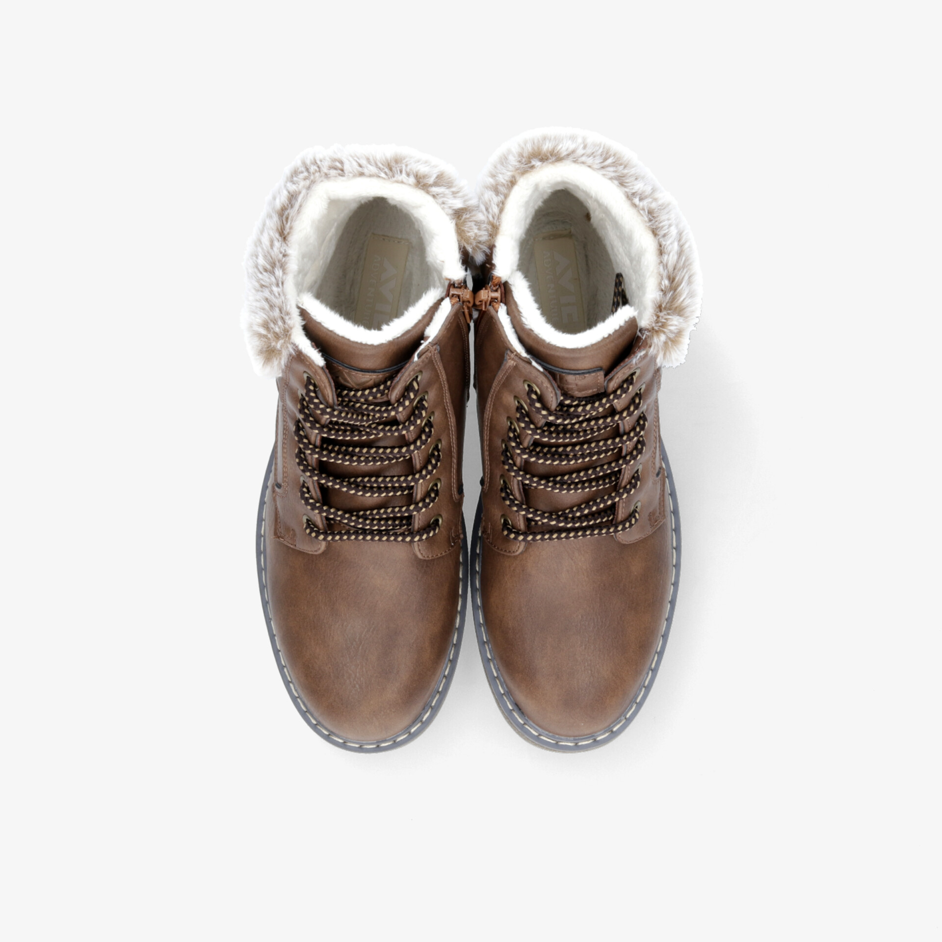 Warme braune Winterstiefel mit kuscheligem Innenfutter und rutschfester Sohle, robust und bequem