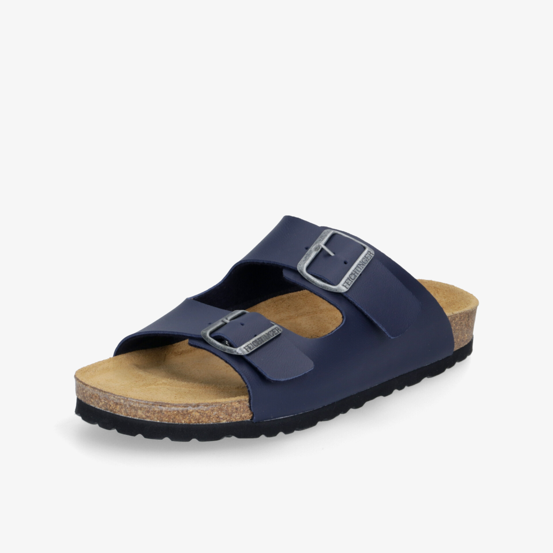 Komfortable Sandale mit zwei verstellbaren Riemen und ergonomischem Fußbett für hohen Tragekomfort.