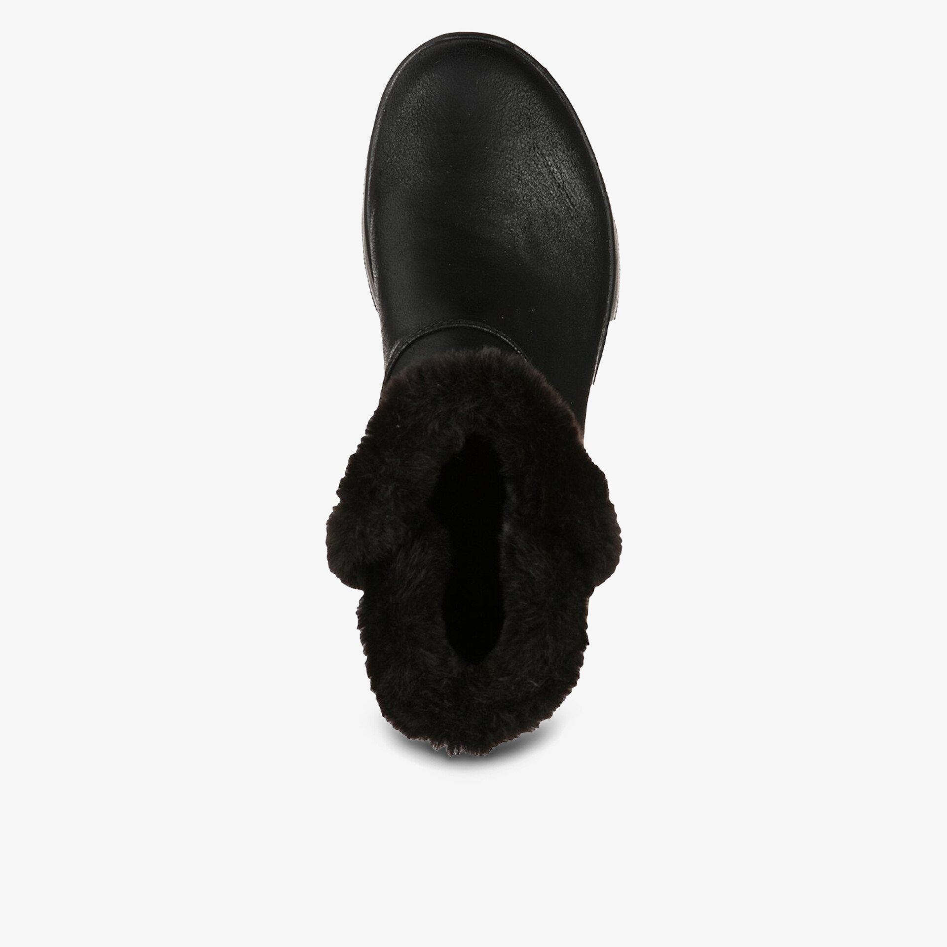 Schwarzer Stiefel mit warmem, weichem Futter für angenehmen Tragekomfort und klassisches Design