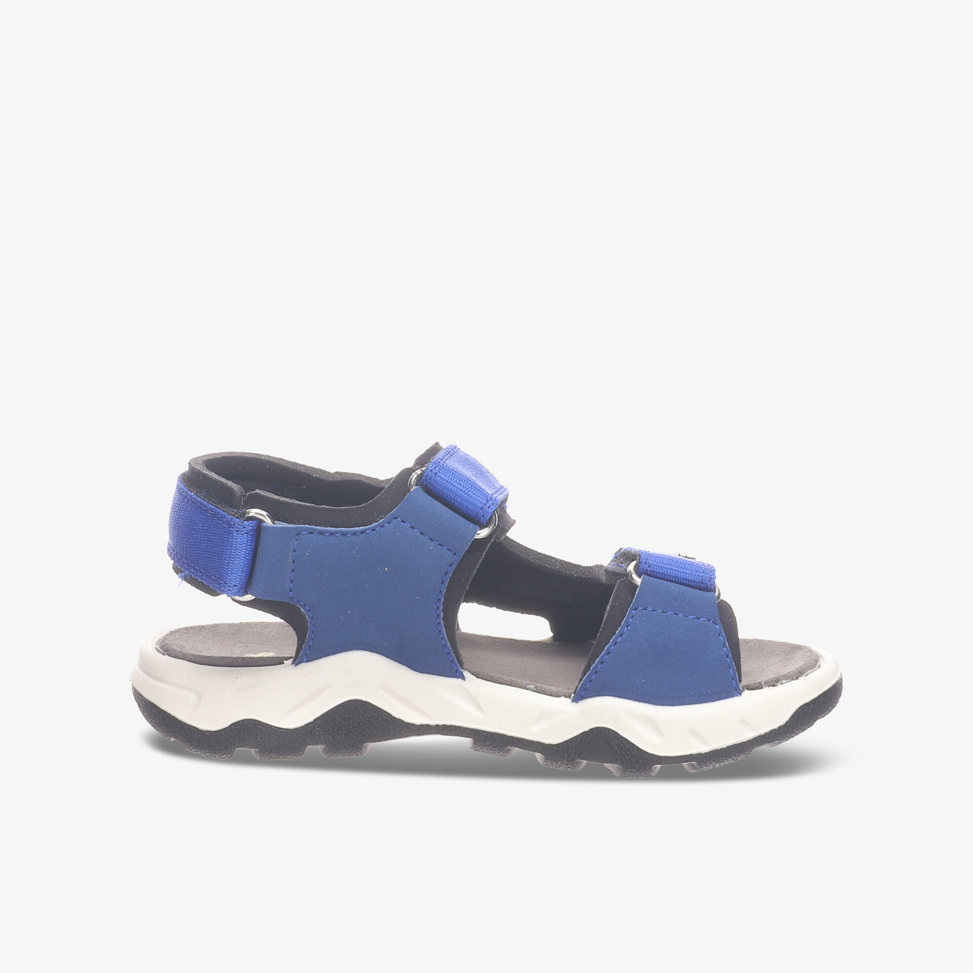 Moderne blaue Sandale mit verstellbaren Riemen und gepolsterter Sohle für optimalen Komfort und Halt.