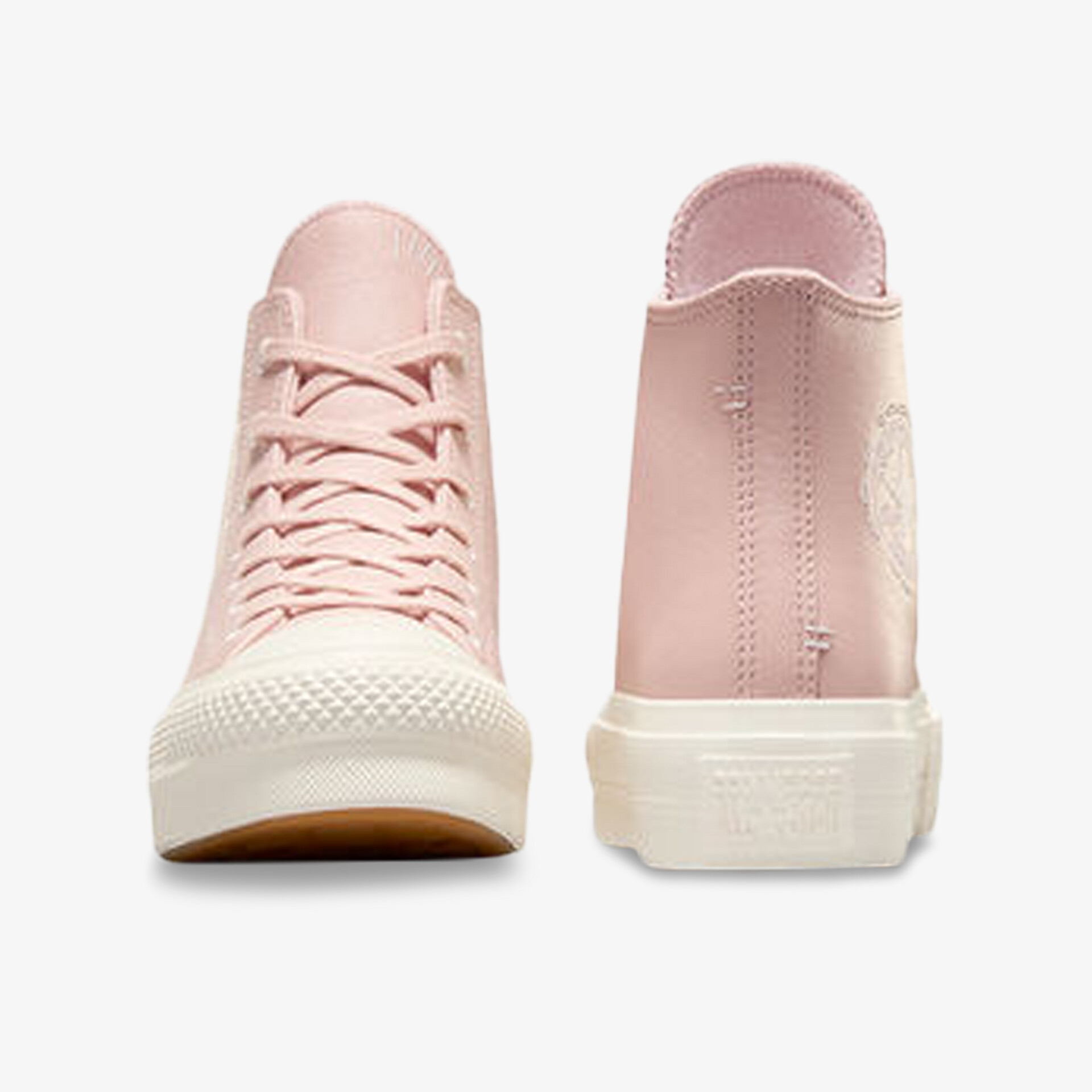 Hoch geschnittener rosa Sneaker mit rutschfester weißer Sohle und praktischen Schnürsenkeln