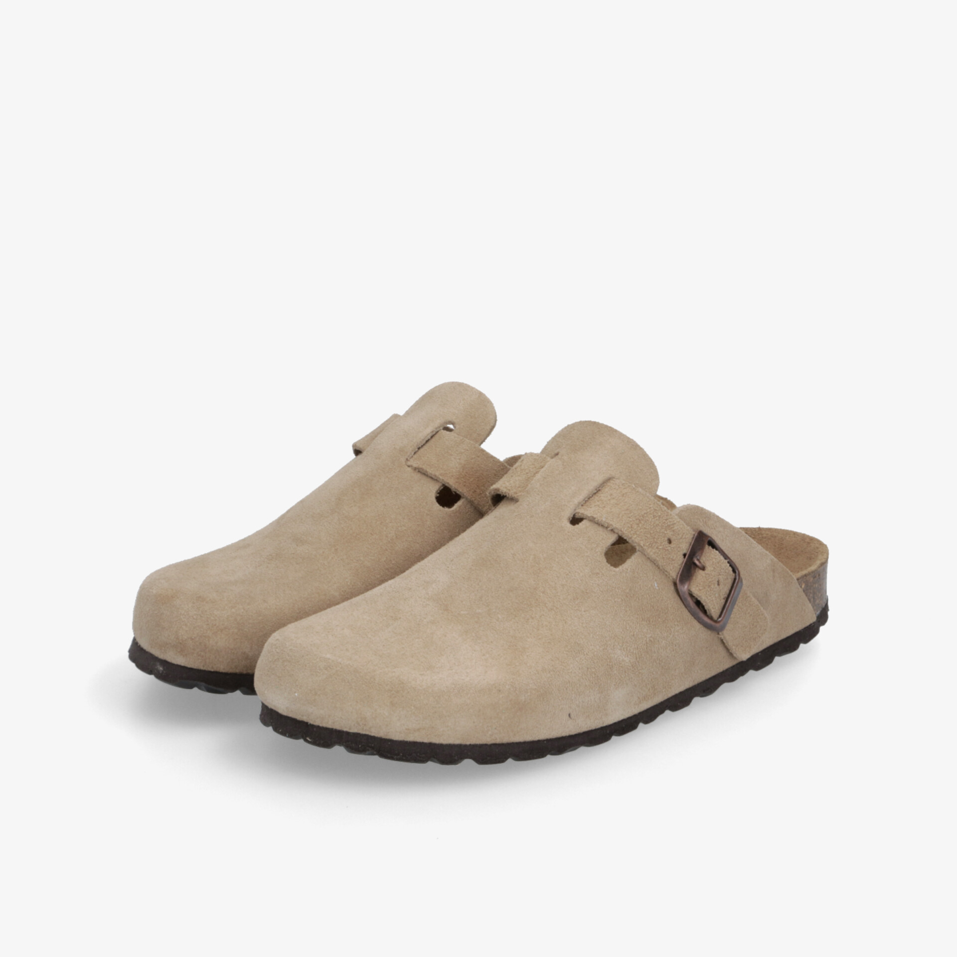Beige Clogs mit verstellbarem Riemen und rutschfester Sohle, bequem und leicht für täglichen Komfort