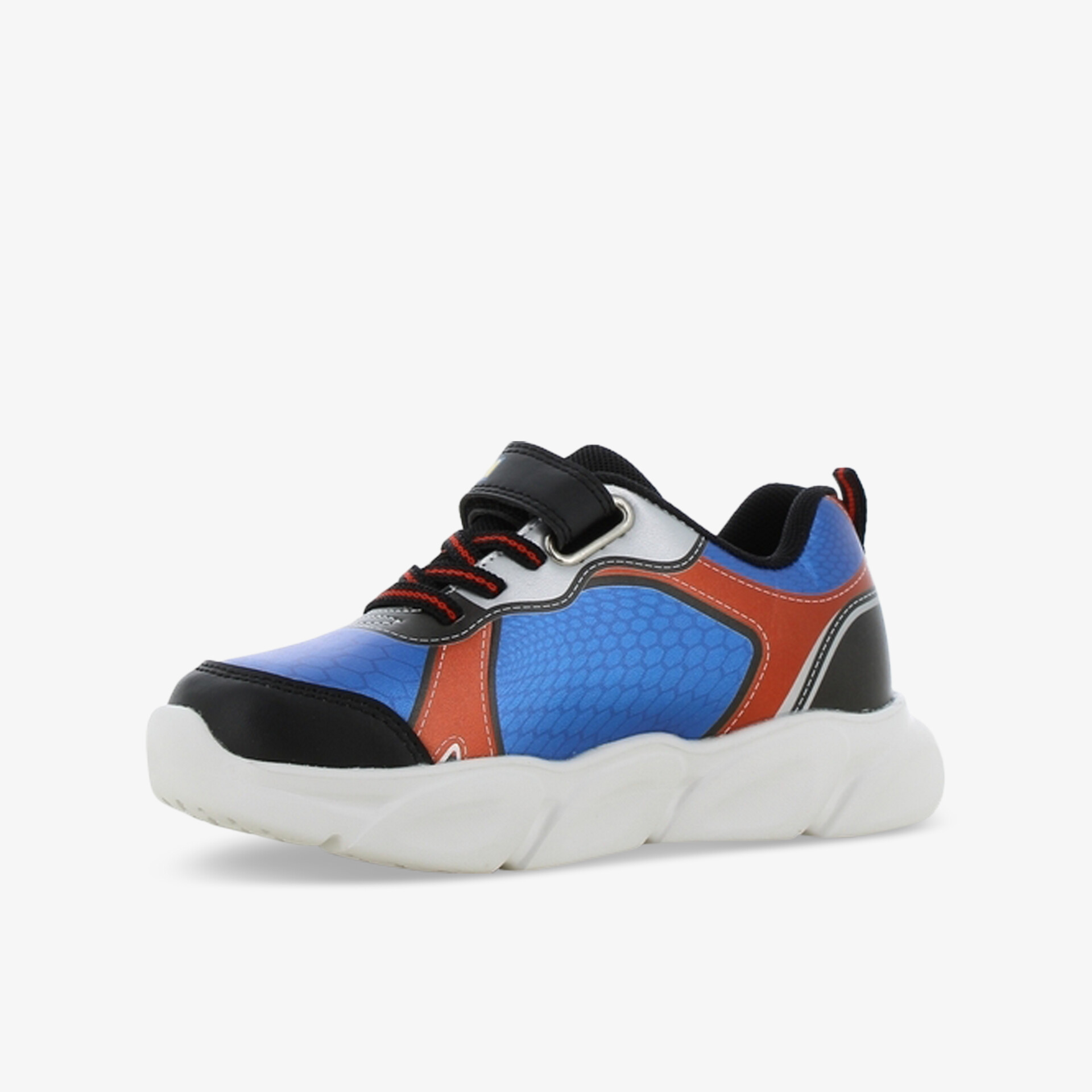 Sportlicher bunter Sneaker mit bequemer, flexibler Sohle und atmungsaktivem Material in 3/4 Ansicht