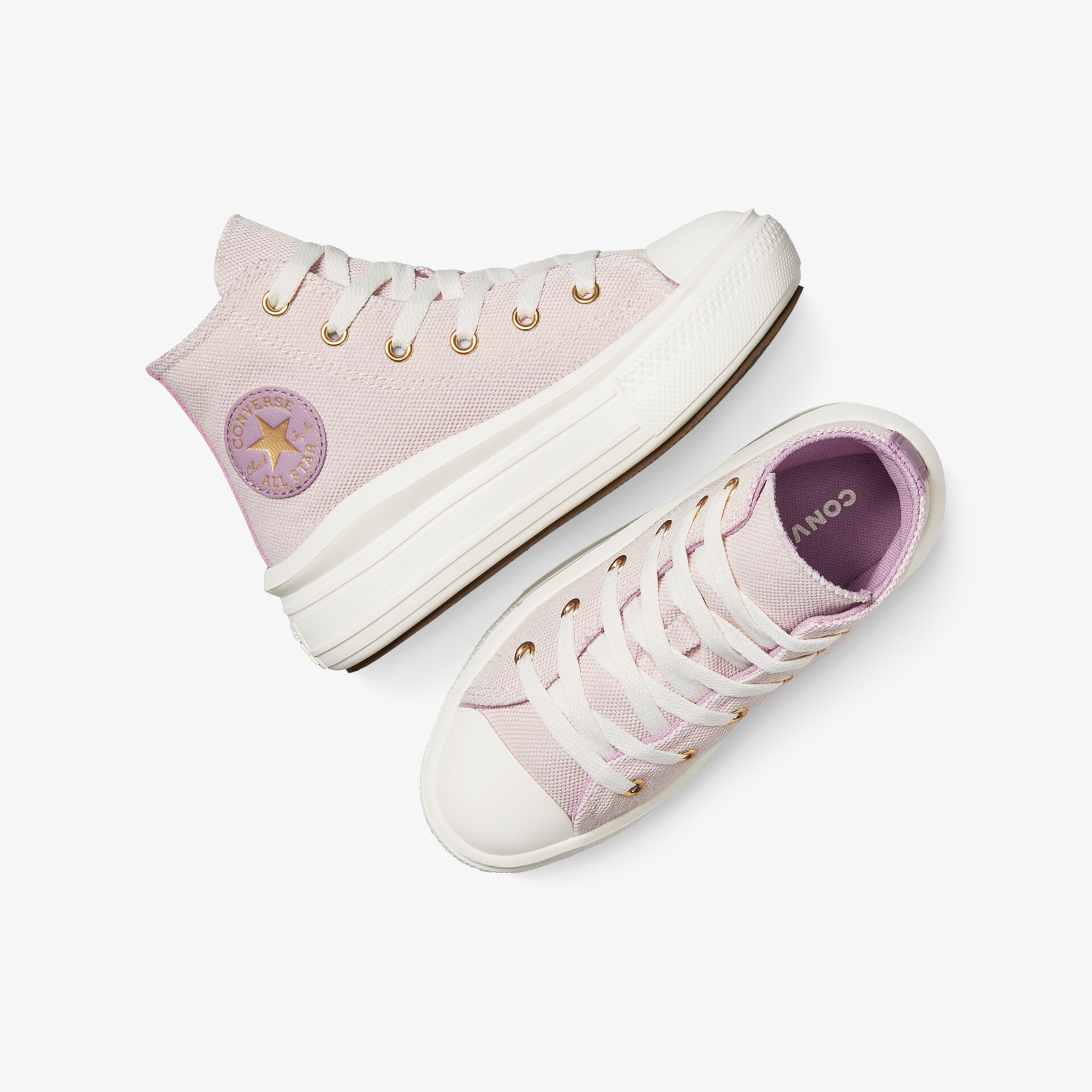 Modische rosa Sneaker mit hoher Sohle und komfortablem Tragegefühl, optimal für Alltag und Sport