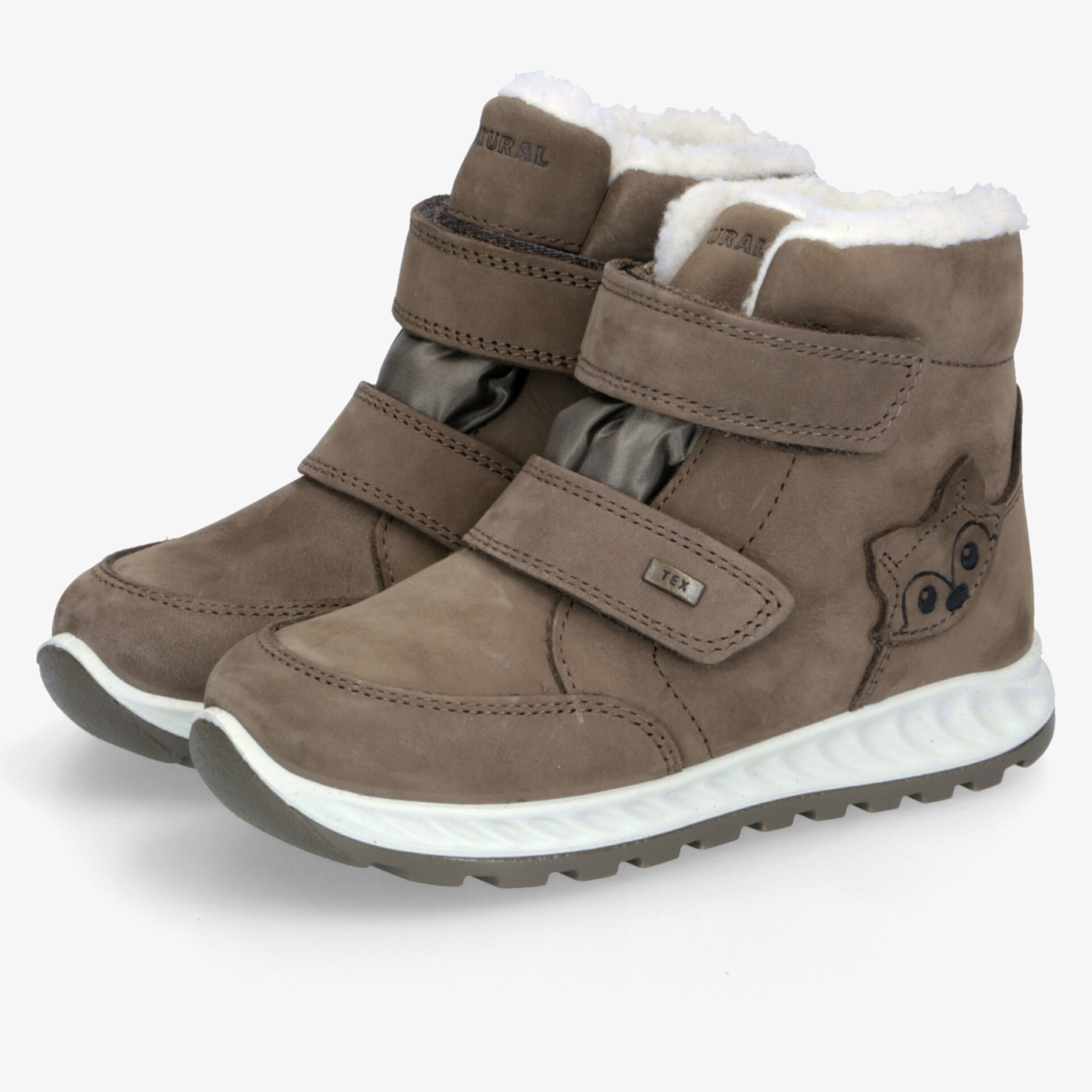 Wärmende Winterstiefel mit Klettverschluss und rutschfester Sohle für optimalen Komfort bei kalten Temperaturen.