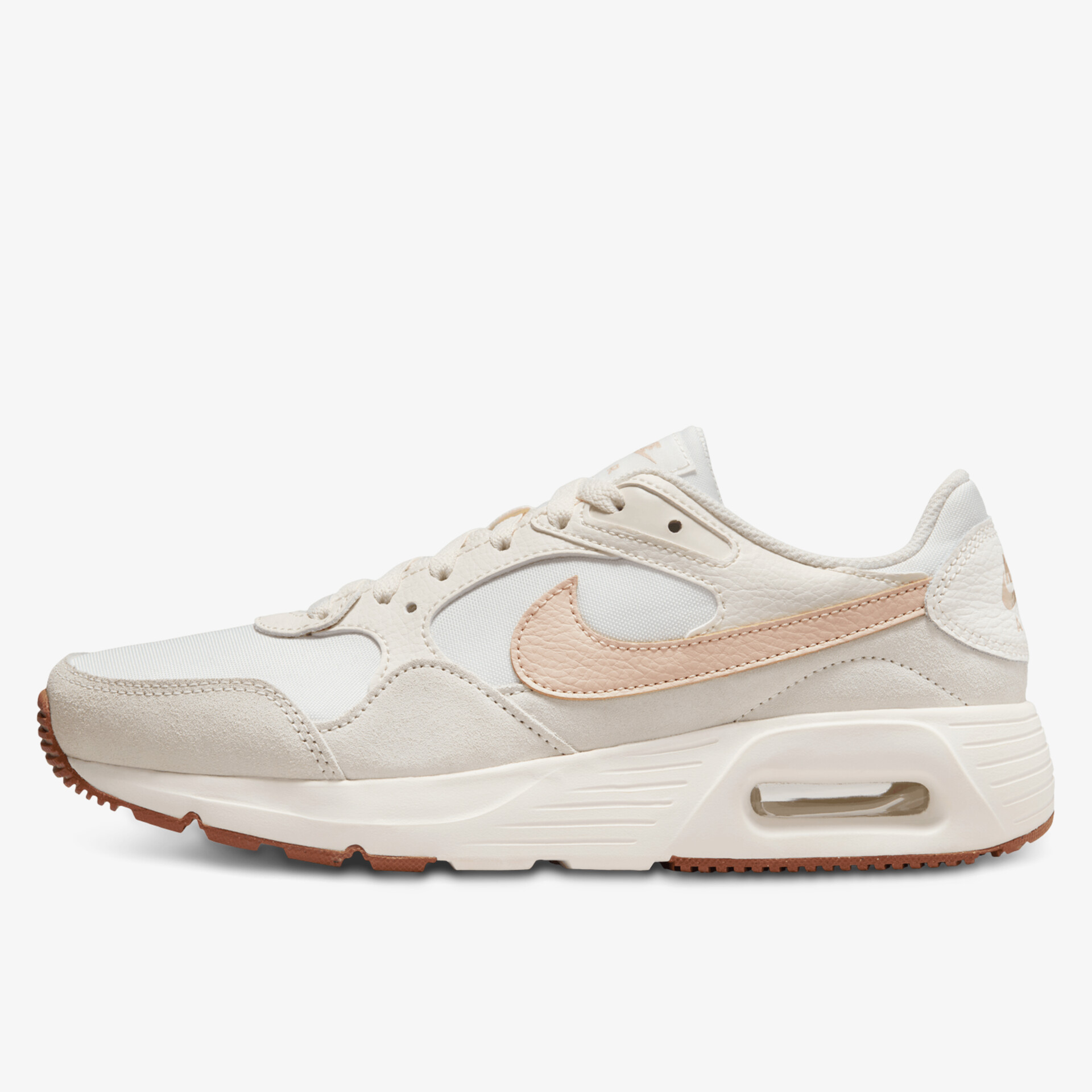 Klassischer Sneaker mit weiß-beigem Obermaterial und Luftpolstersohle für optimalen Komfort und Stil.