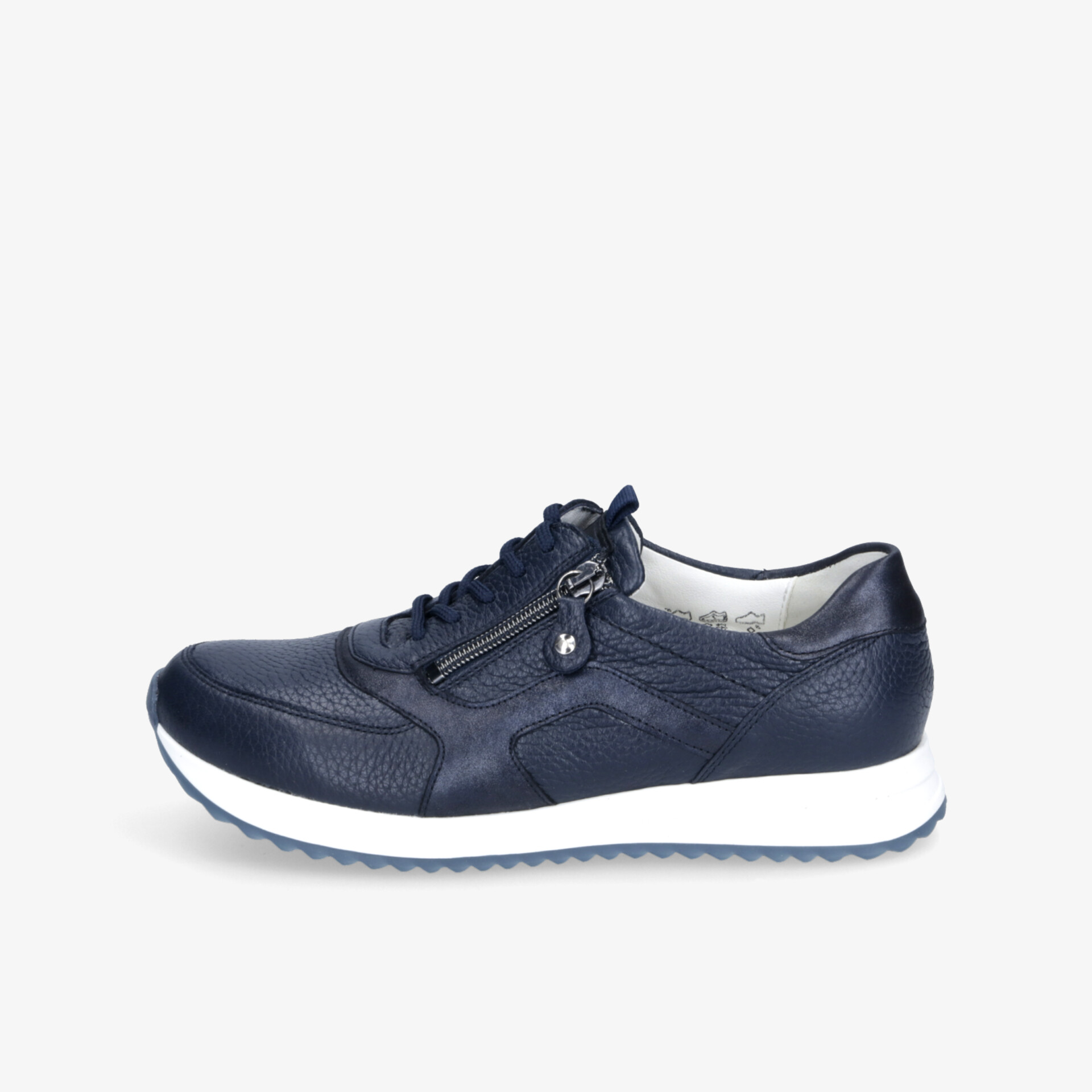Moderner, komfortabler Sneaker aus atmungsaktivem Material mit seitlichem Reißverschluss und rutschfester Laufsohle