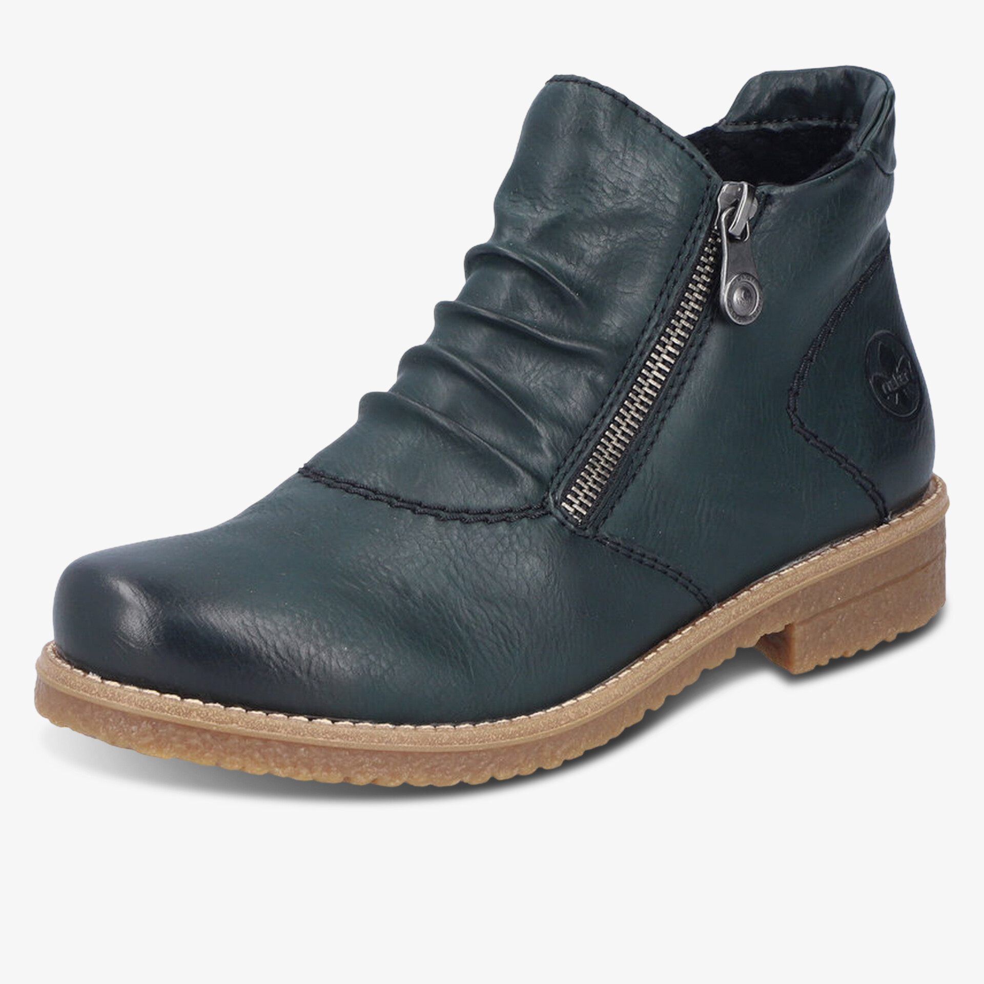 Robuster Lederstiefel mit praktischem Reißverschluss für bequemen und modischen Alltag