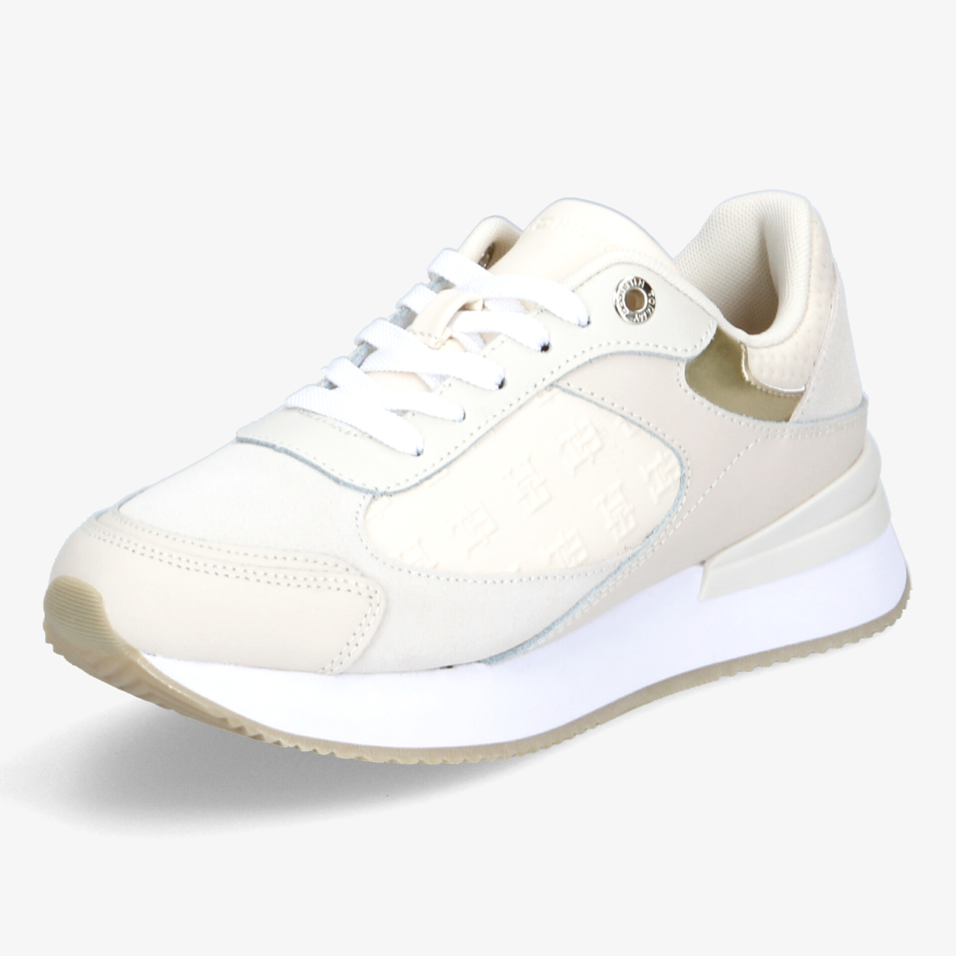 Modischer, bequemer Schnürschuh in Weiß mit sportlichem Design und atmungsaktivem Material.