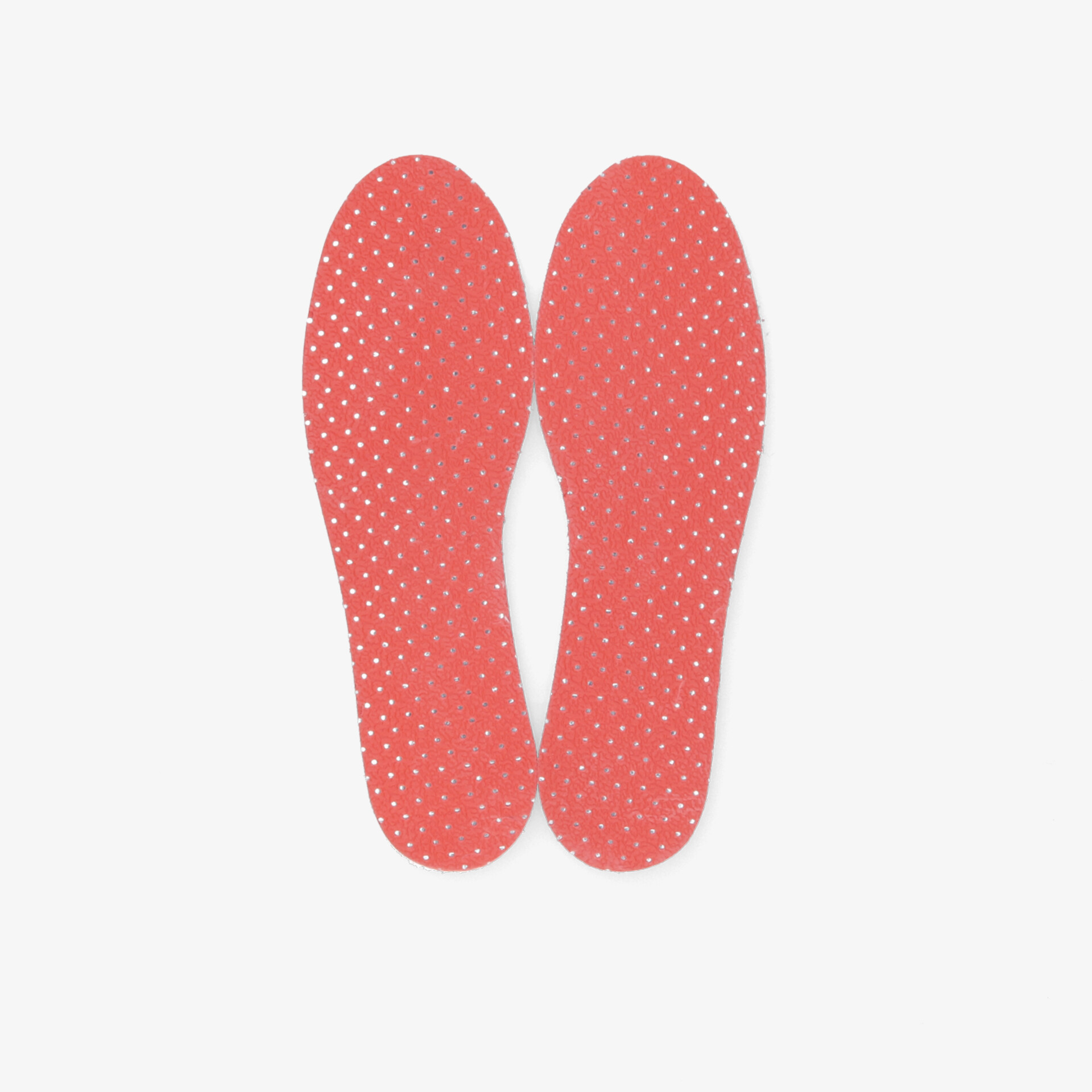 Weiche rote Einlegesohlen mit atmungsaktivem Material und stoßdämpfender Polsterung für optimalen Komfort