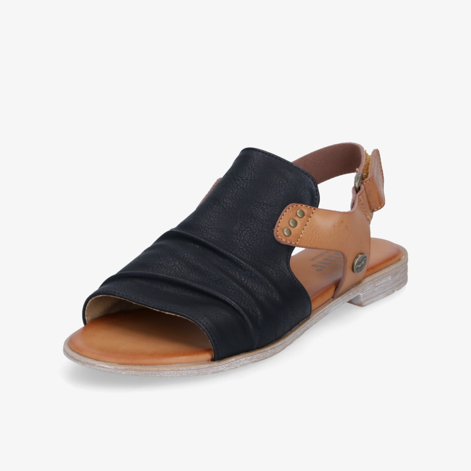 Komfortabler schwarzer Sandalenschuh mit verstellbarem Riemen und rutschfester Sohle, ideal für sommerlichen Tragekomfort