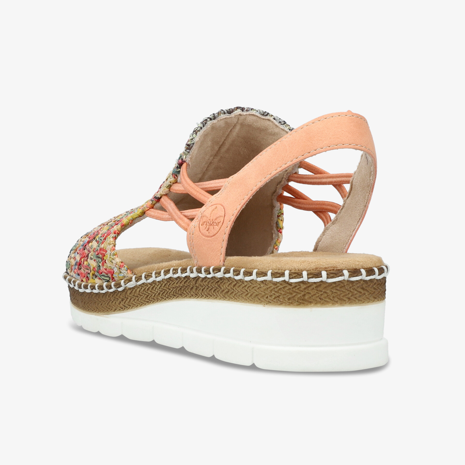 Leichte Sandale mit bequemem Klettverschluss, weichem Fußbett und modischem, luftdurchlässigem Design, seitliche Ansicht