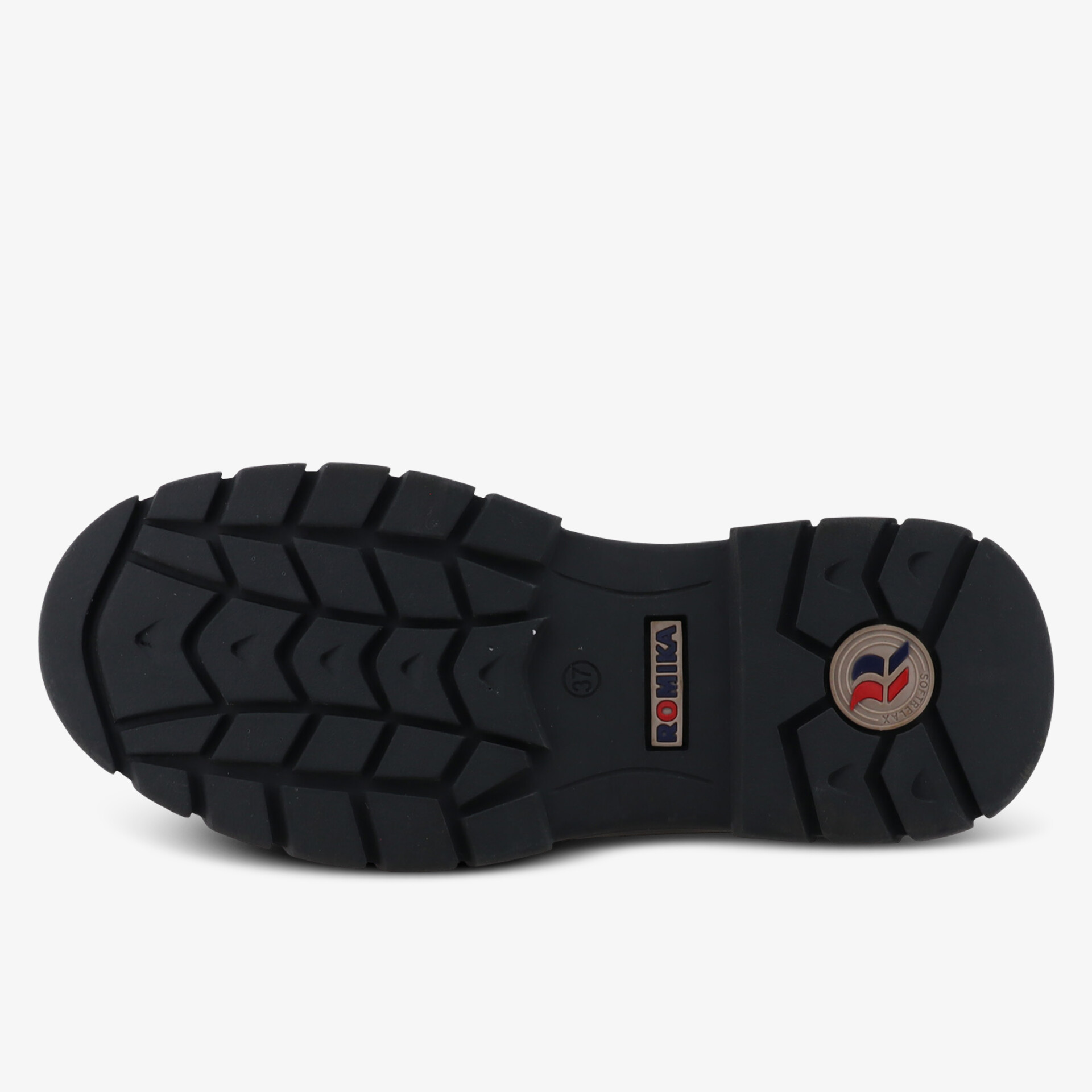 Schuhsohle mit tiefem Profil für sicheren Halt und hohe Strapazierfähigkeit bei Outdoor-Aktivitäten