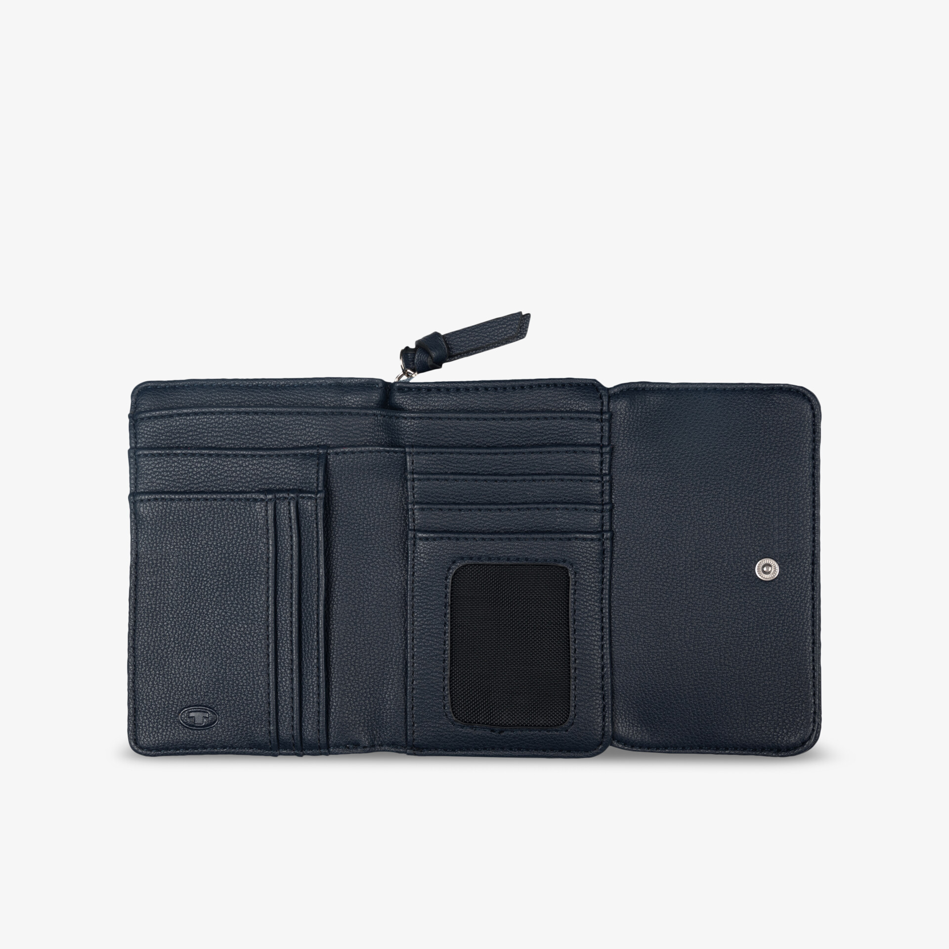 Elektronische Geldbörse mit vielen Kartenfächern, Reißverschlussfach und sicherer Druckknopfschließe, kompakt und praktisch