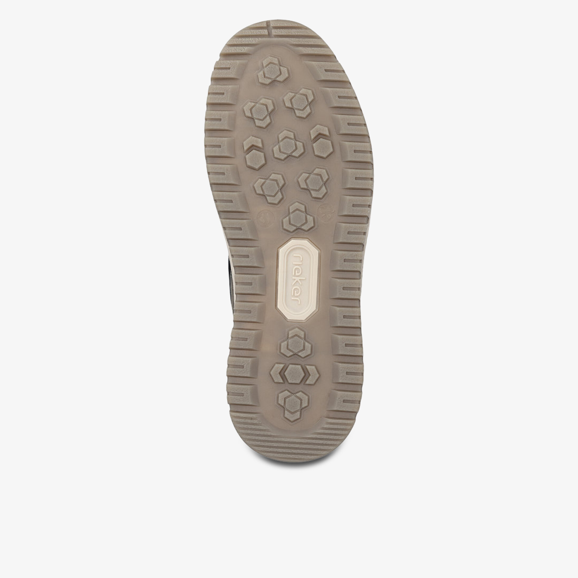 Detailaufnahme einer robusten rutschfesten Schuhsohle mit tiefem Profil für optimale Bodenhaftung