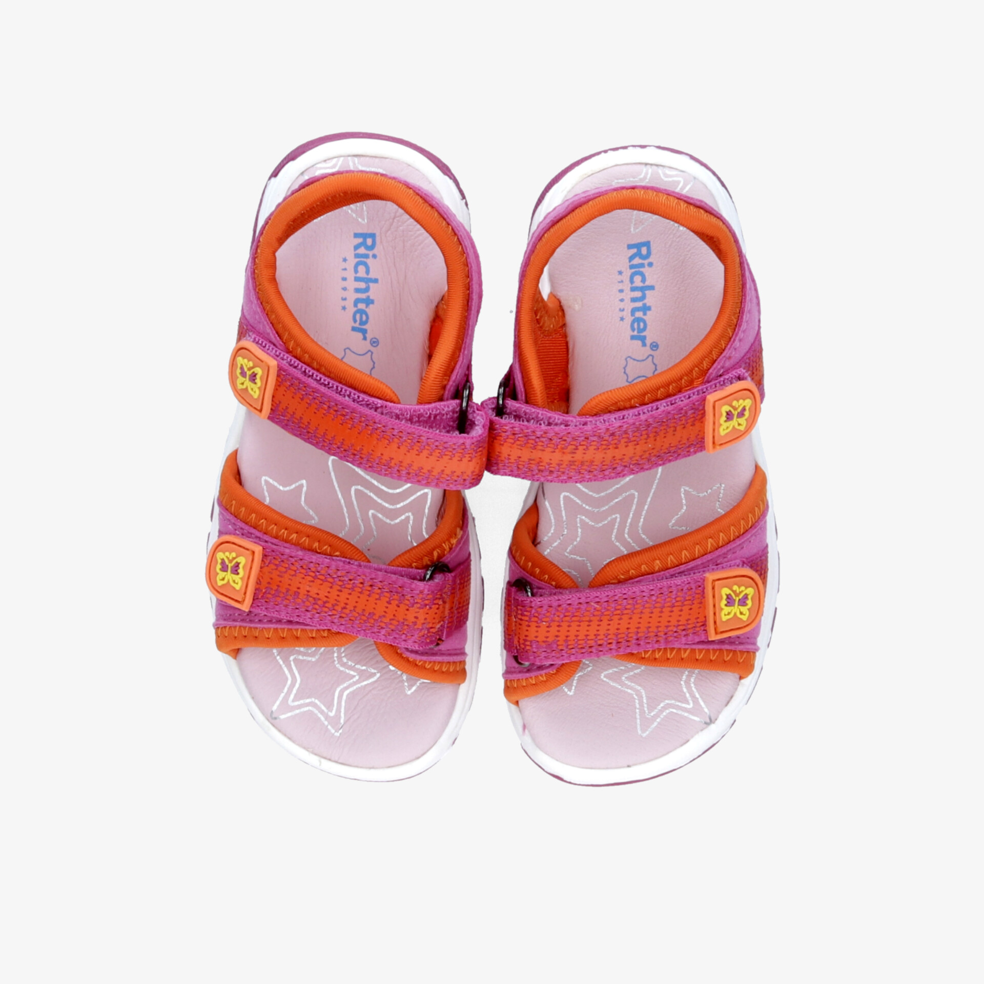 bunte leichte Sandalen mit verstellbaren Klettverschlüssen und rutschfester Sohle für bequemen Halt