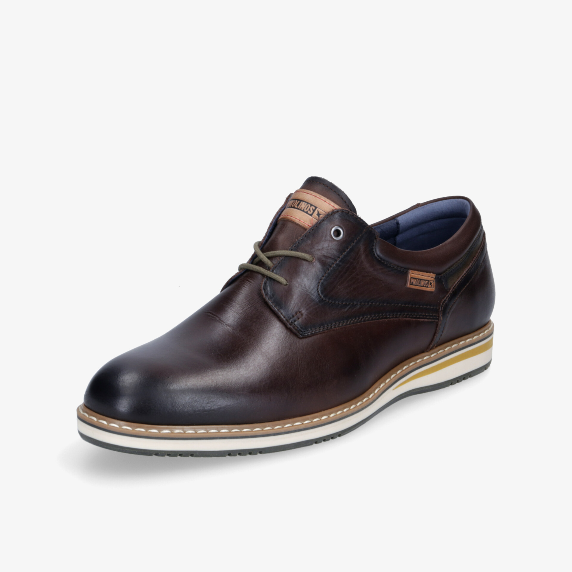 Eleganter brauner Lederschuh mit moderner Sohle und komfortabler Passform.