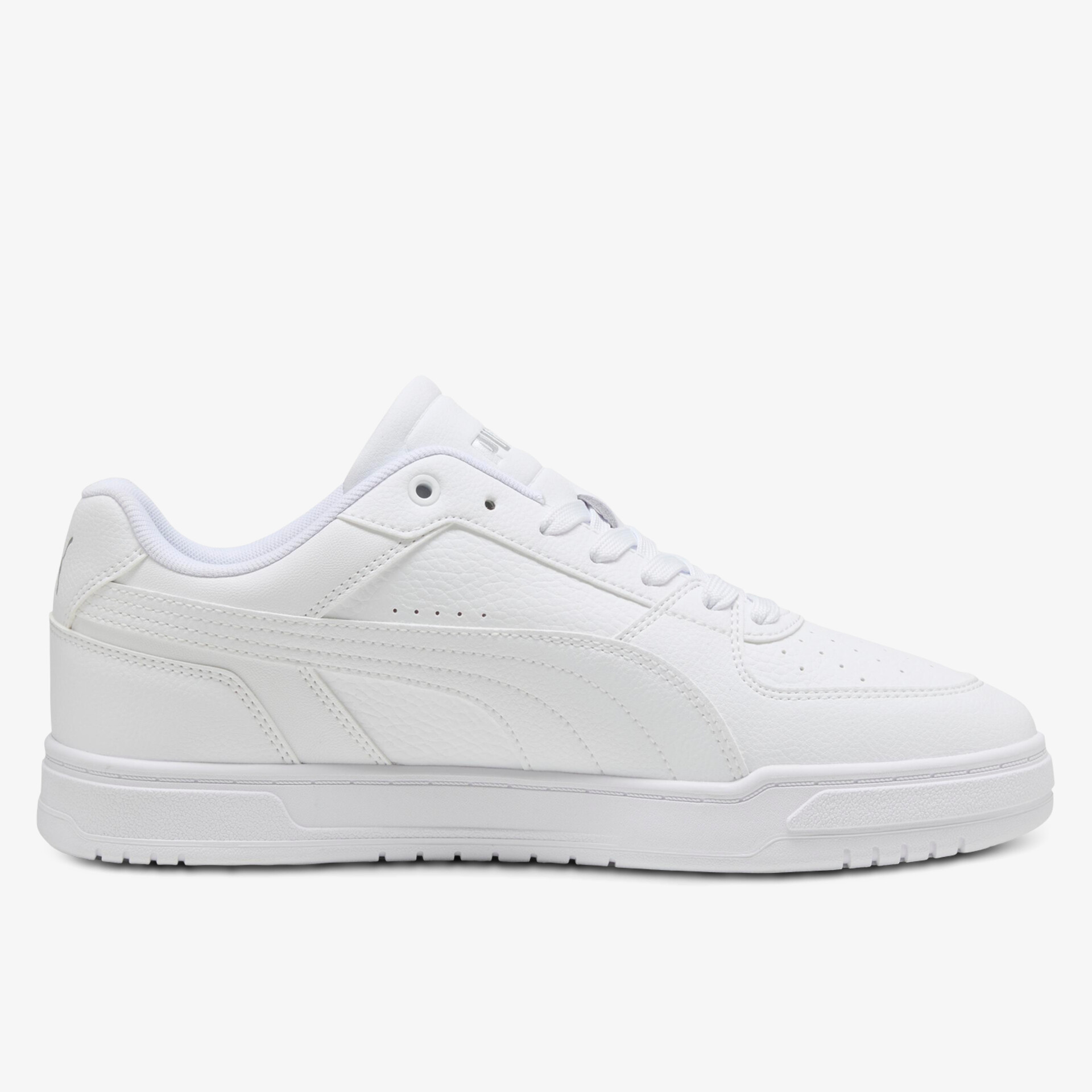 Weißer Sneaker in seitlicher Ansicht mit schlichtem, elegantem Design und komfortabler Passform
