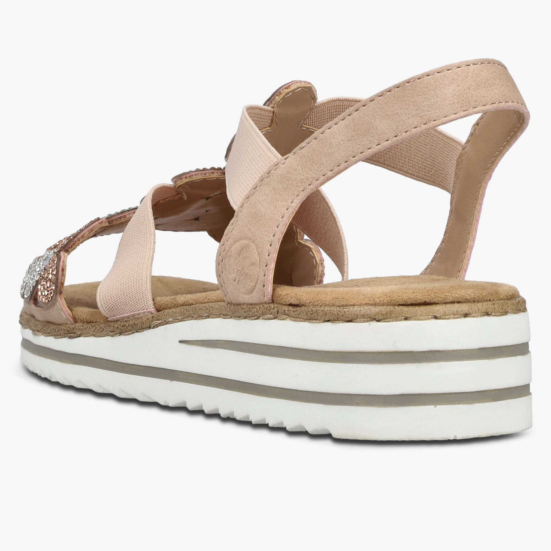 Leichte Sandalette mit bequemen Riemen und verstellbaren Schnallen, modischer und praktischer Schuh