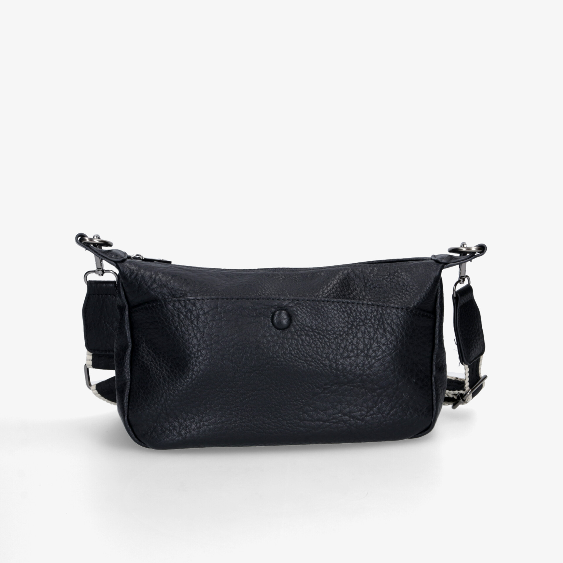Schwarze Lederhandtasche mit verstellbarem Riemen und elegantem, robustem Design für vielseitige Nutzung