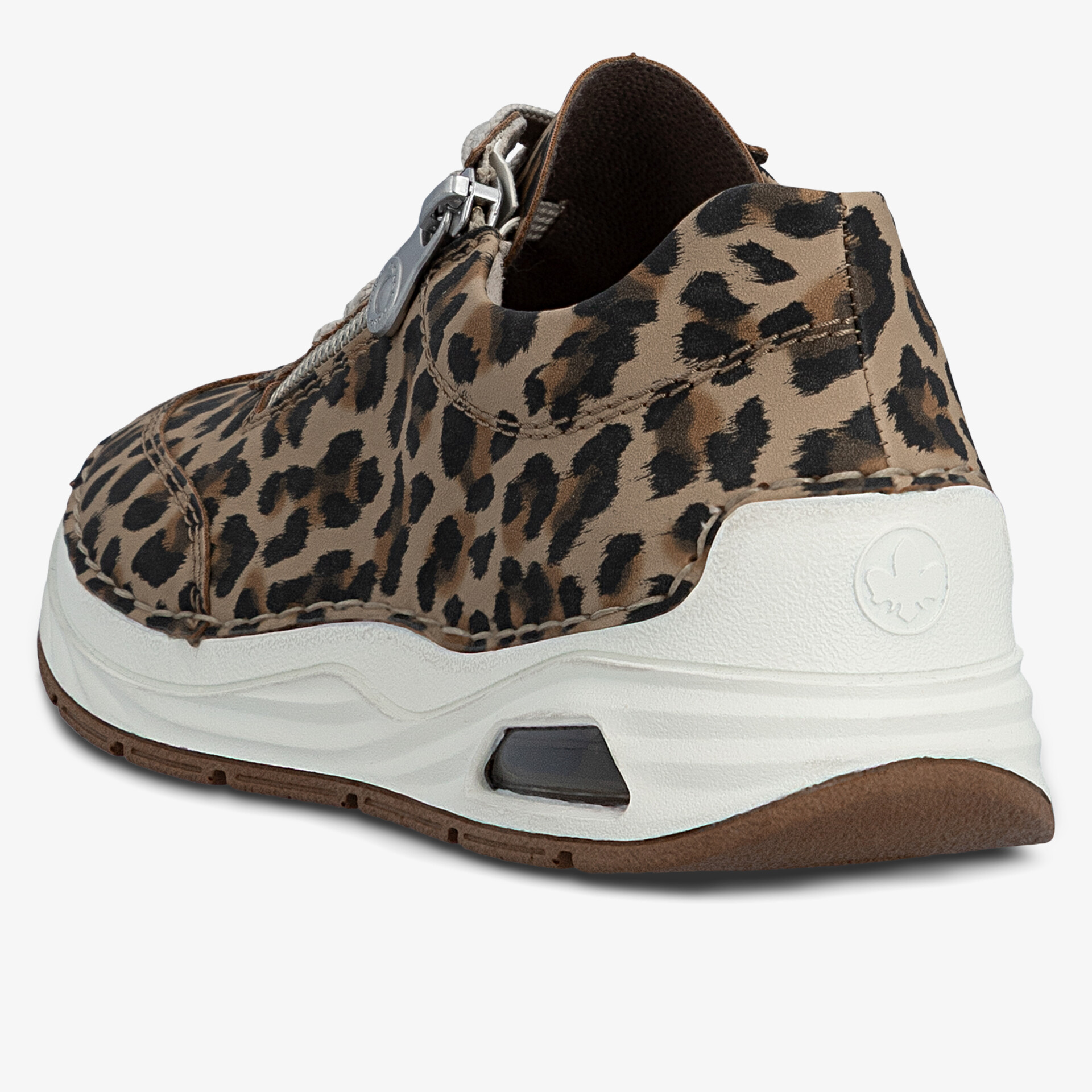 Leopard print slip-on sneaker with comfortable and lightweight sole, perfect for casual and sporty wear