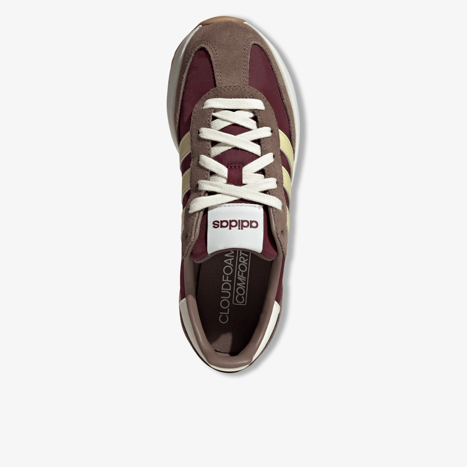 Adidas Laufschuh in Top-Down Ansicht mit komfortabler Passform und sportlichem Design