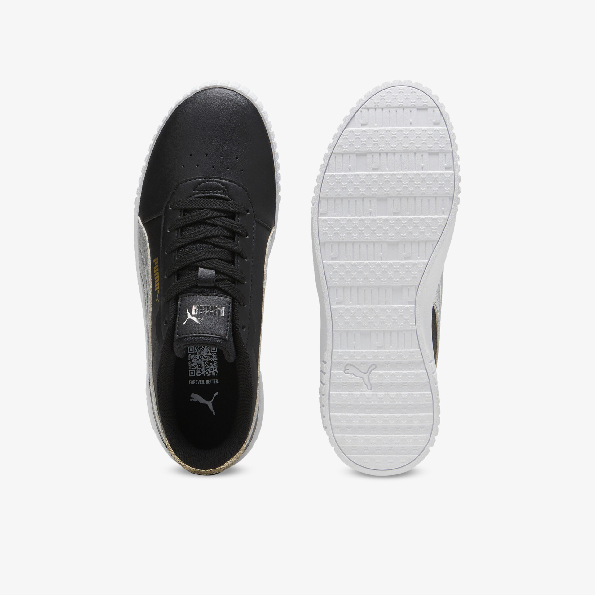 Schwarze Sportschuhe mit atmungsaktivem Material, flexibler Sohle und schnürung, bequem und langlebig