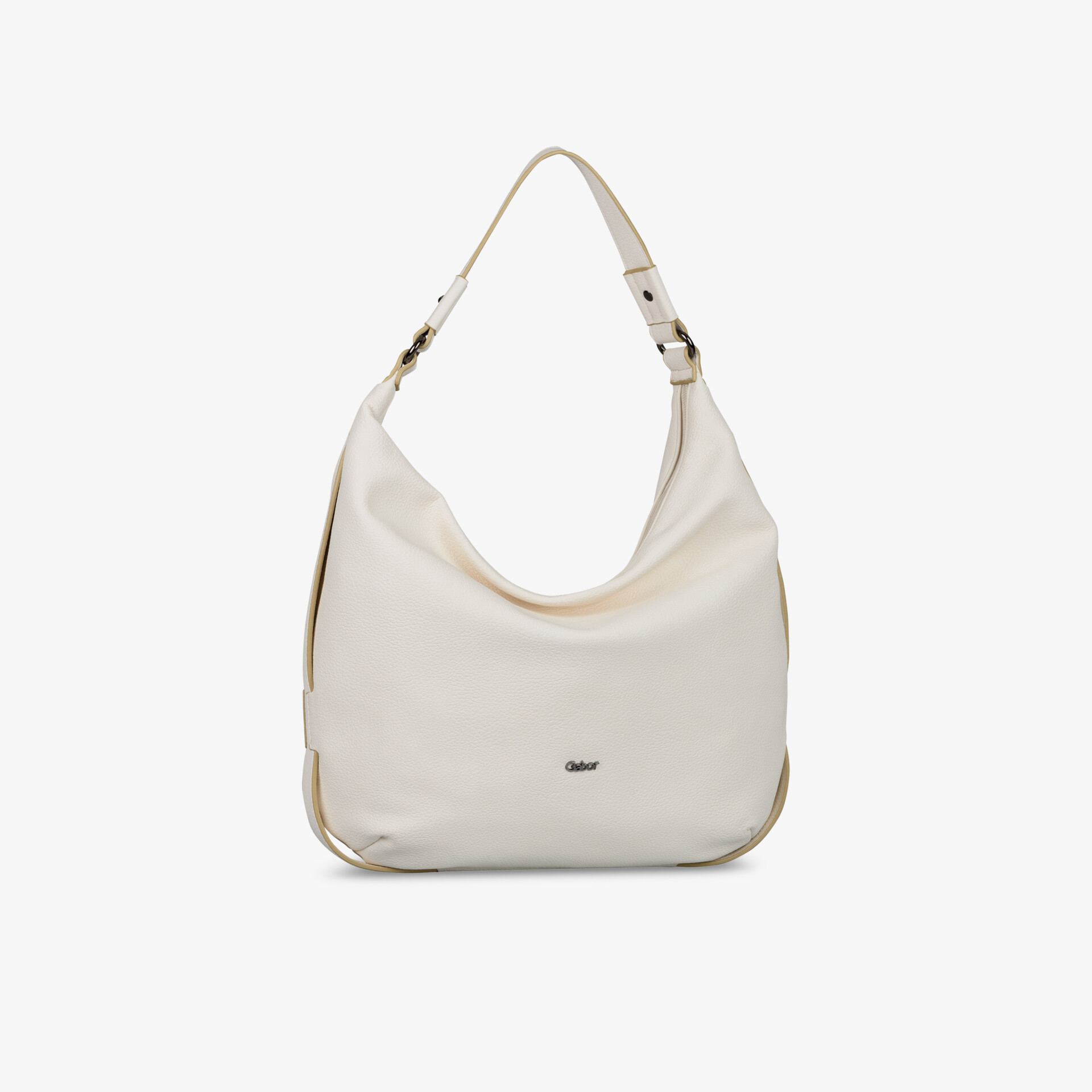 Elegante weiße Hobo Bag mit komfortablem Schultergurt und edlem Design, perfekt für jeden Anlass.