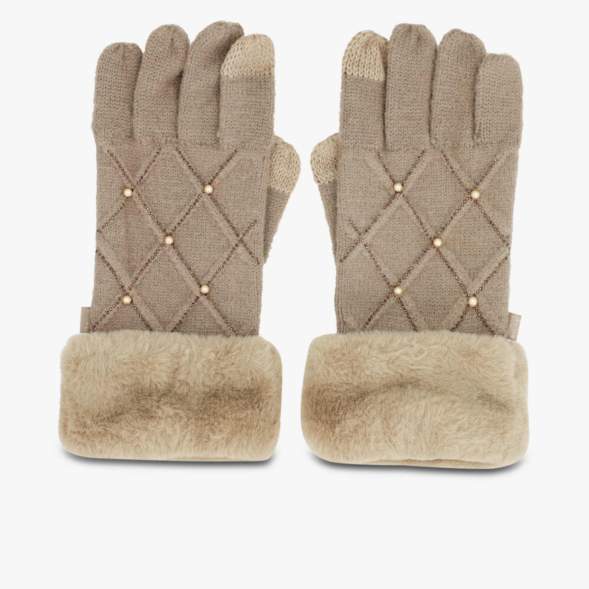 Warme, modische Handschuhe mit kariertem Muster und weichem, kuscheligem Innenfutter für kalte Tage