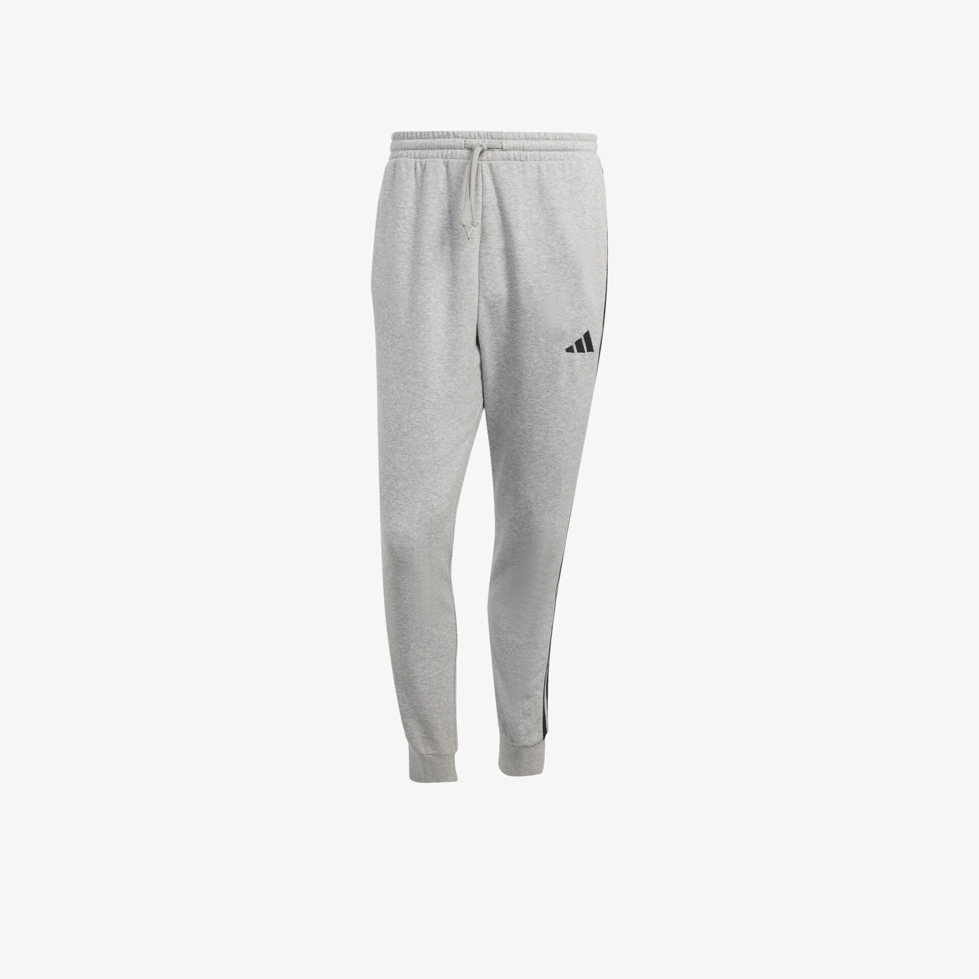 Graue Freizeithose mit elastischem Bund und modischem adidas Logo, bequemer Schnitt für sportlichen Komfort