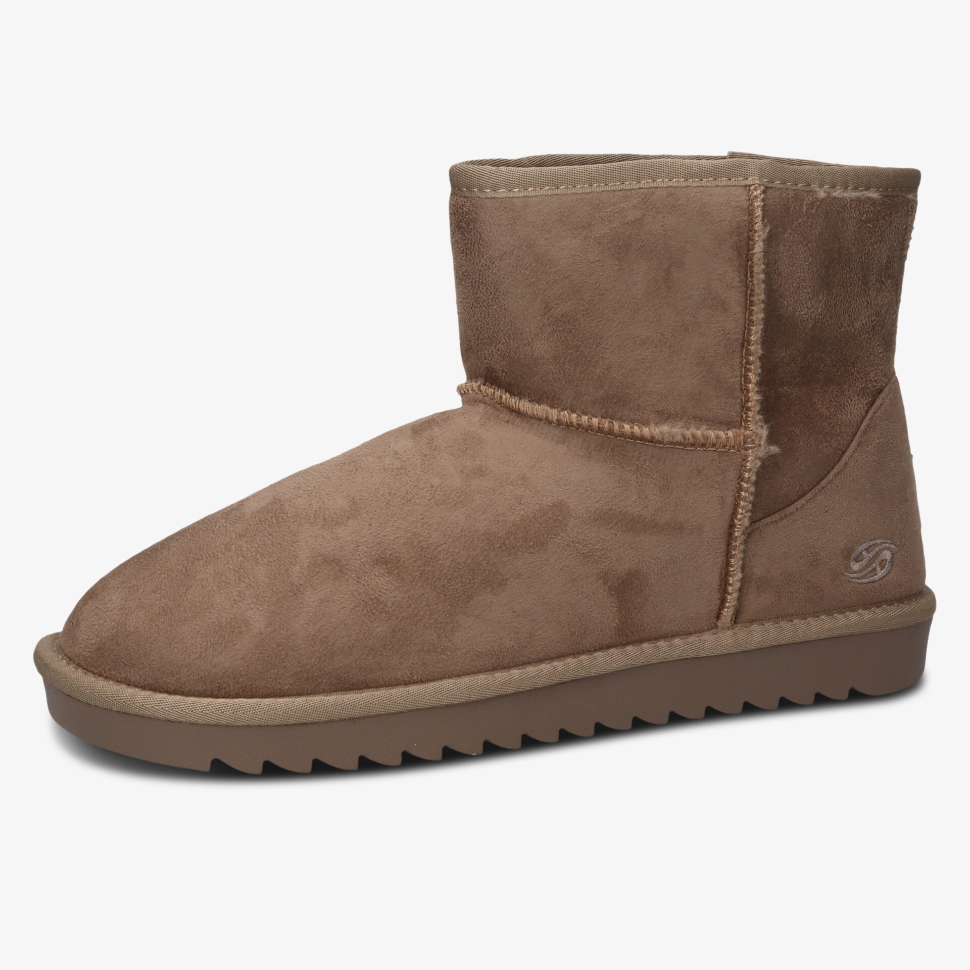 Bequemer brauner Stiefel mit weichem Material und warmer Innenseite, robuste rutschfeste Sohle, klassisches Design