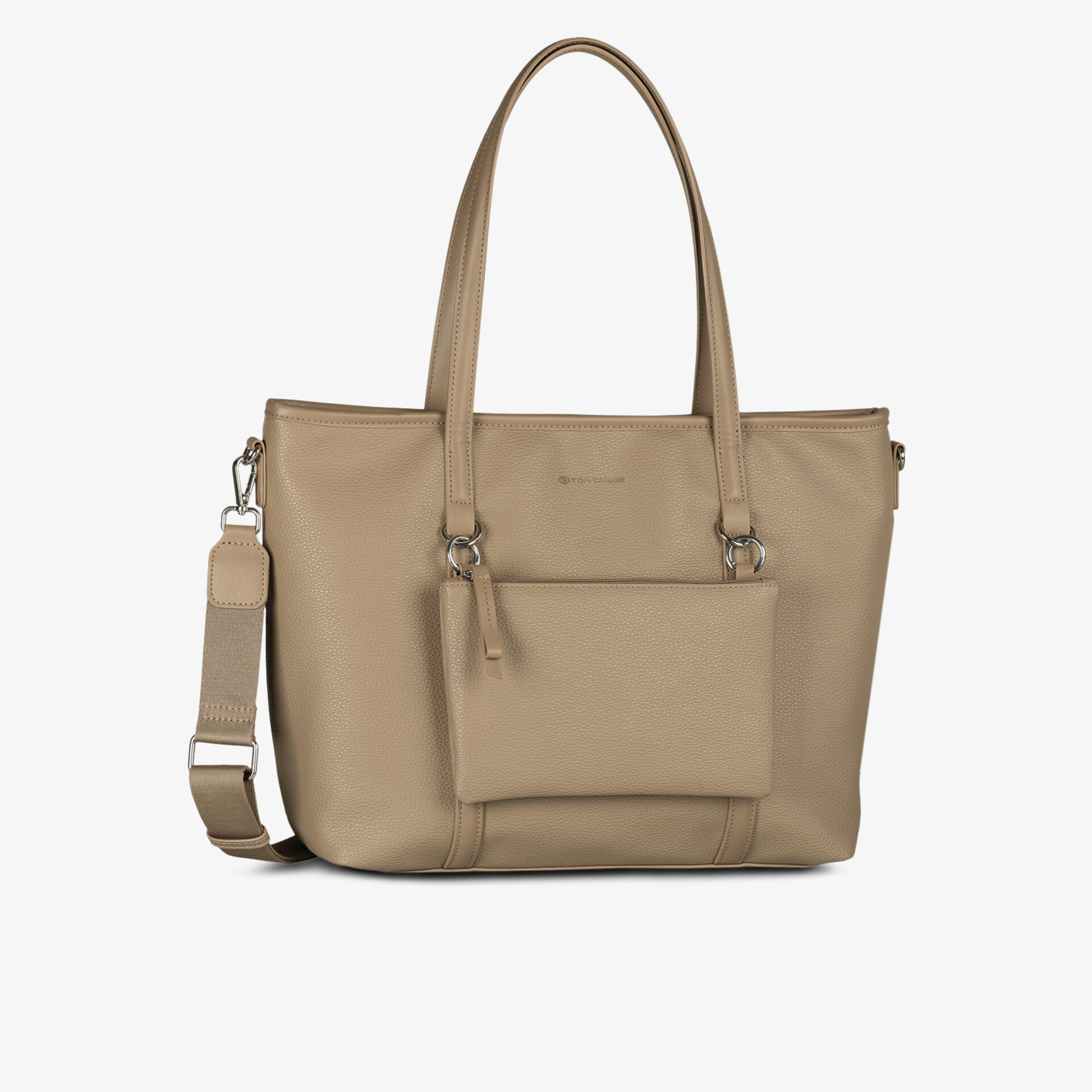 Beige Handtasche mit großem Stauraum und abnehmbarem Schulterriemen, modisch und vielseitig einsetzbar