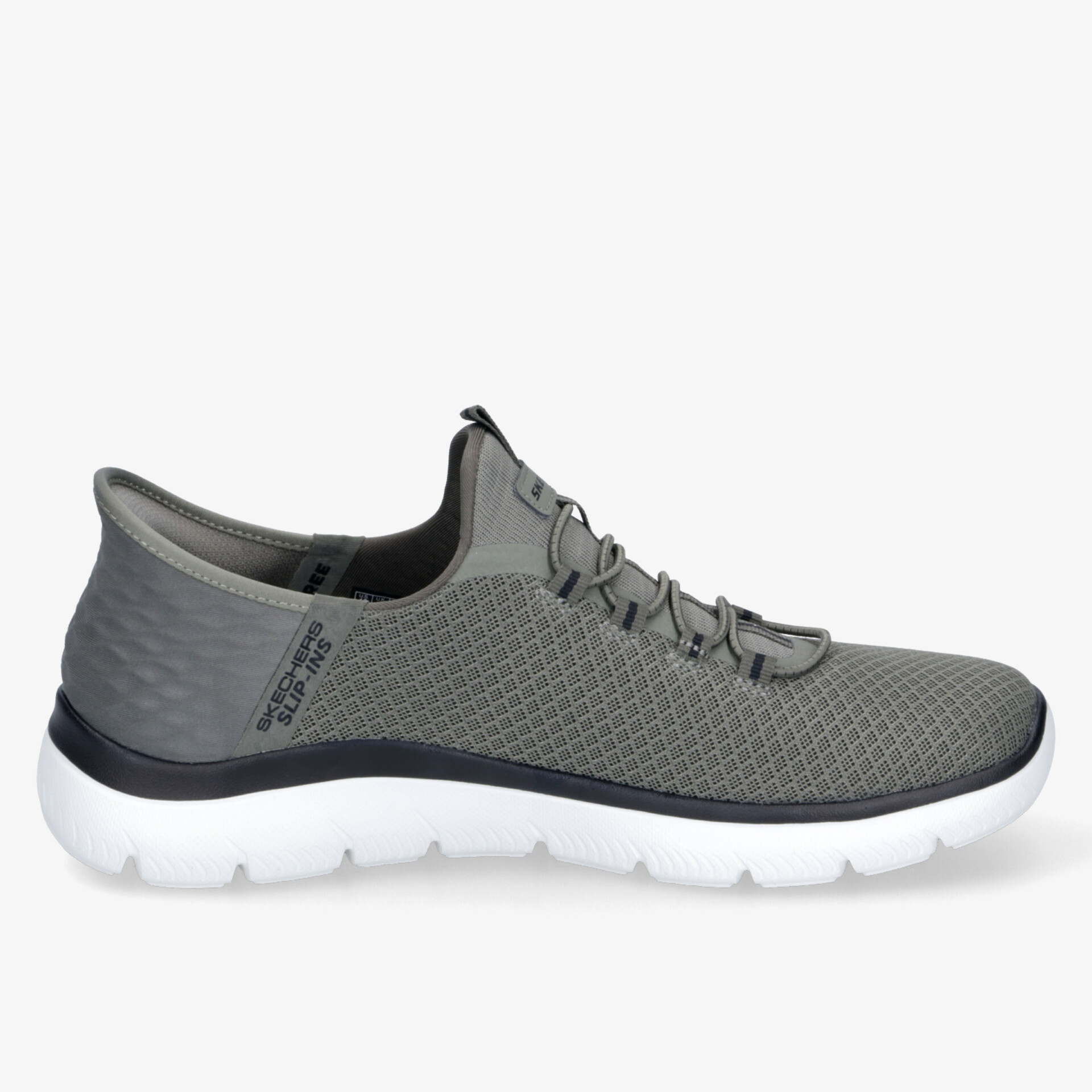 Leichter und atmungsaktiver grauer Schnürschuh mit flexibler Sohle für optimalen Tragekomfort.