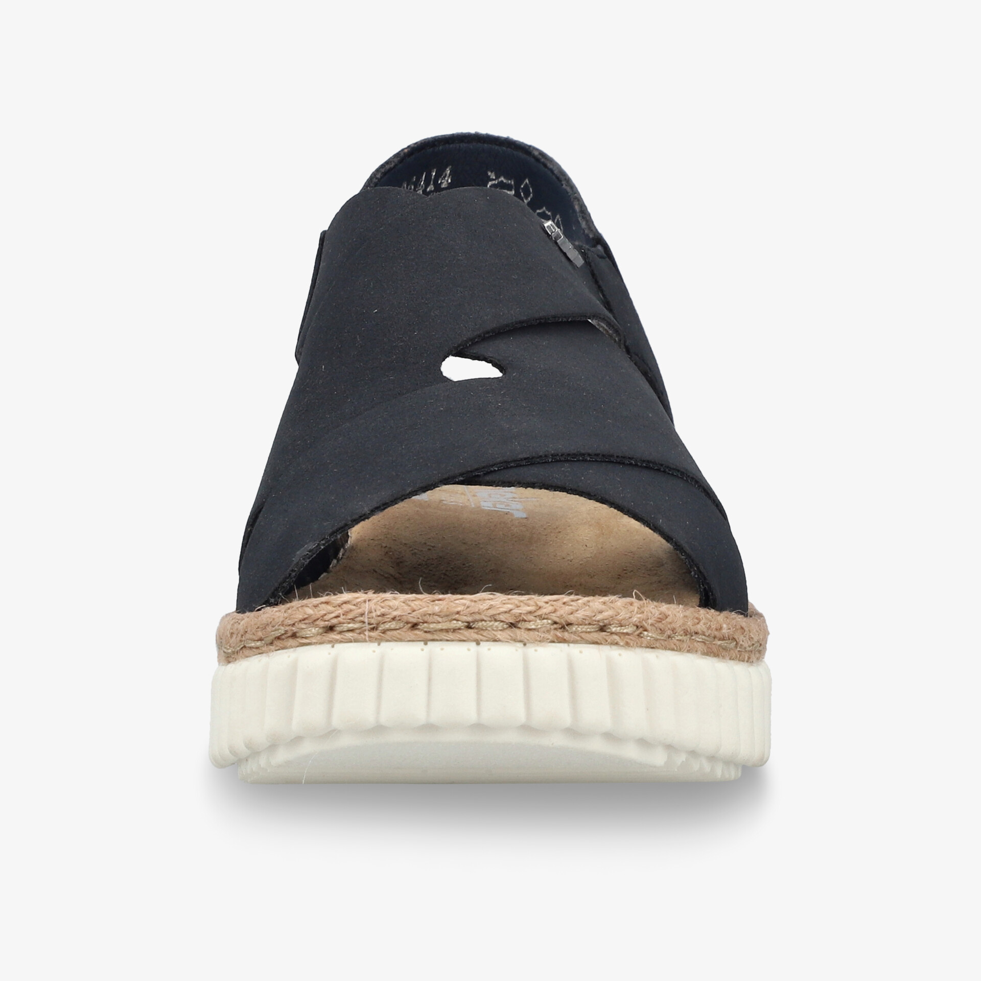 Schwarze Sandale mit atmungsaktivem Material und gepolsterter Innensohle für hohen Komfort und sicheren Halt