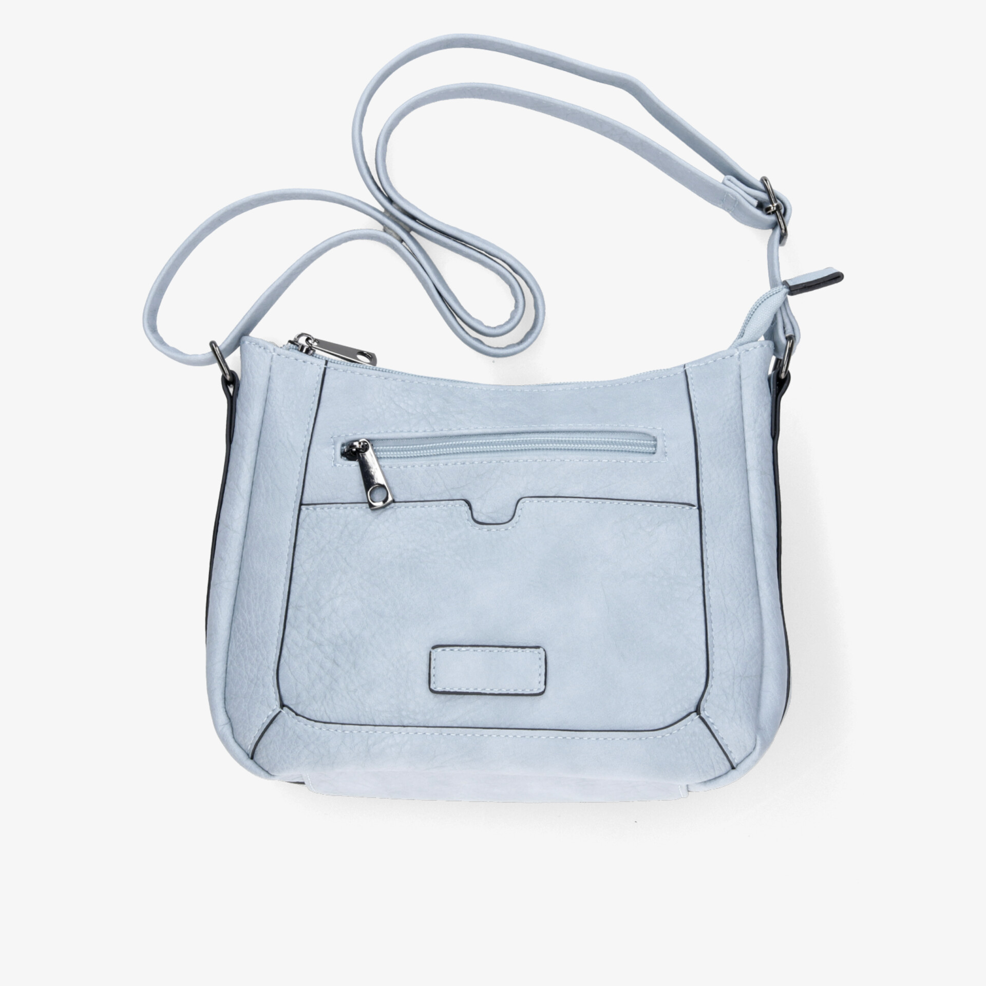 Elegante blaue Schultertasche mit verstellbarem Trageriemen und mehreren praktischen Fächern für Alltag und Office