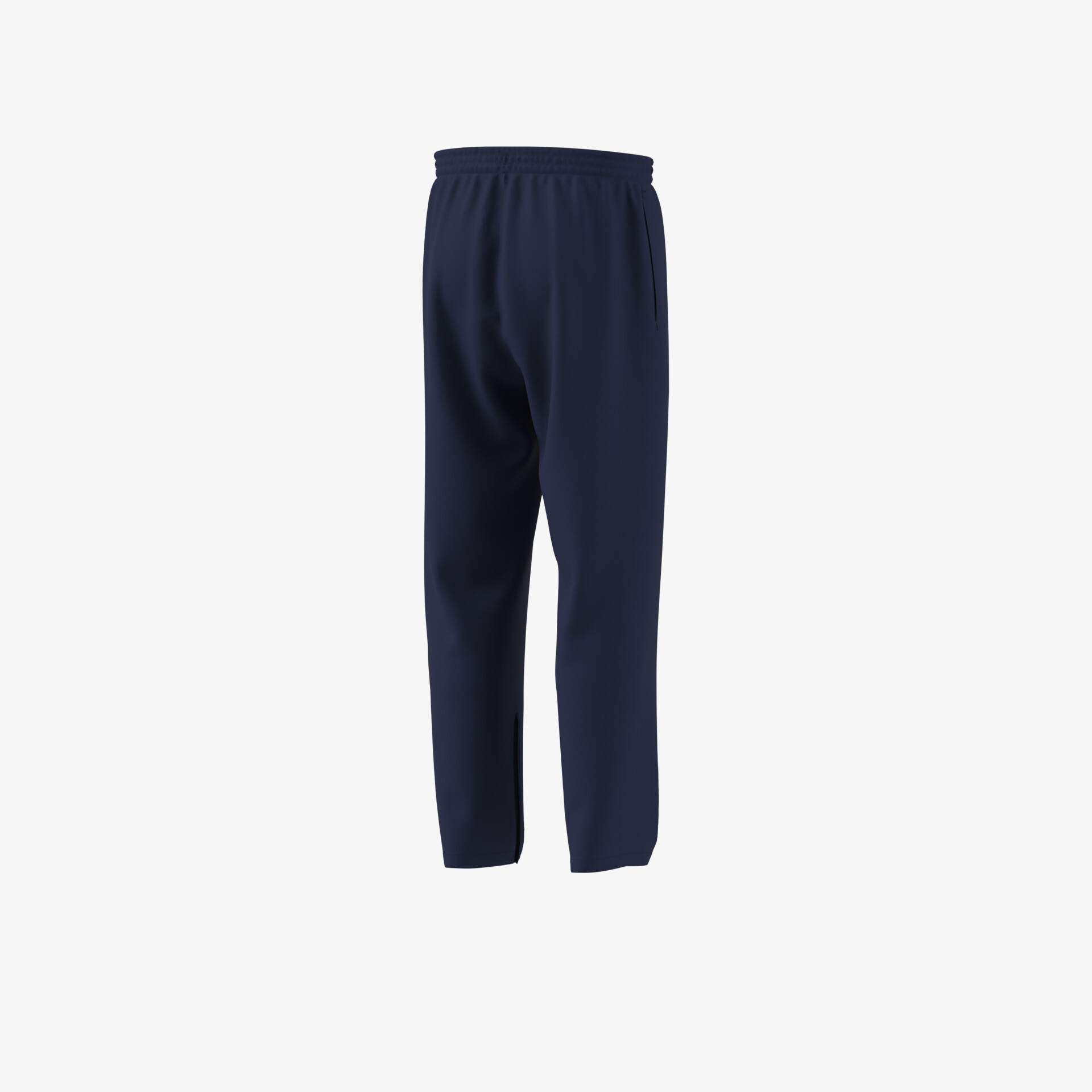 Dunkelblaue lange Hose mit elastischem Bund, komfortabel und lässig, perfekte Passform für sportliche Aktivitäten