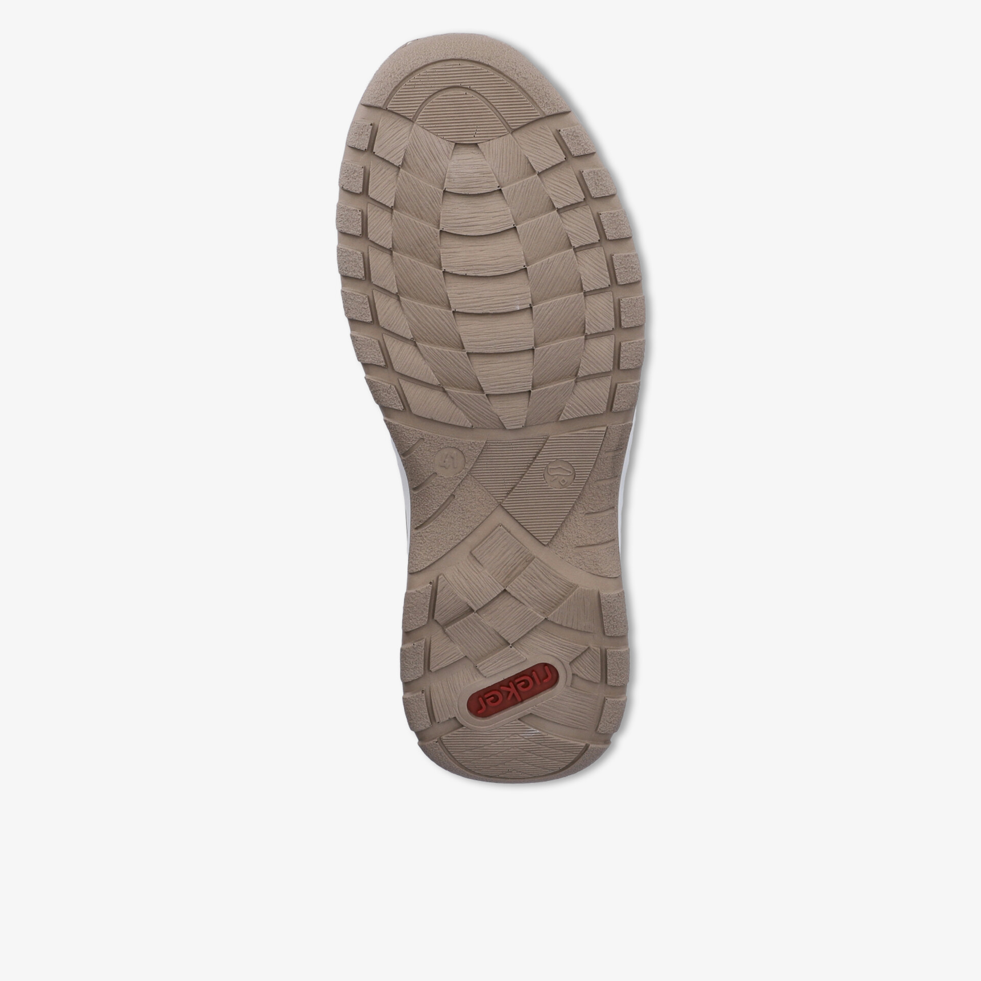 Detailaufnahme der robusten, rutschfesten Schuhsohle mit tiefem Profil für sicheren Halt und Langlebigkeit