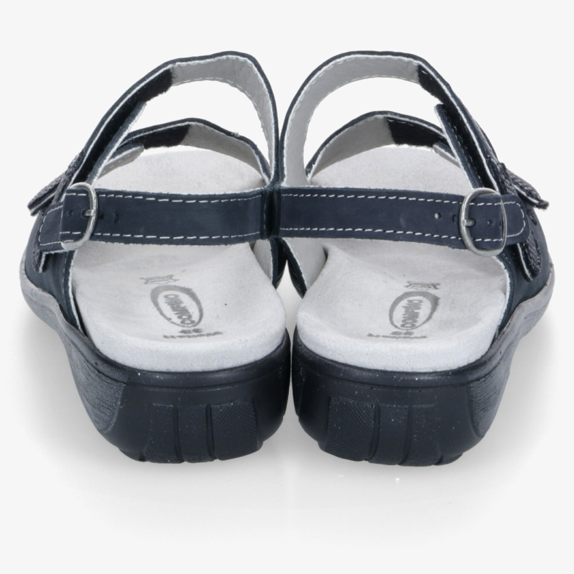 Bequeme Sandalen mit verstellbaren Riemen und rutschfester robuster Sohle in dunkler Farbe