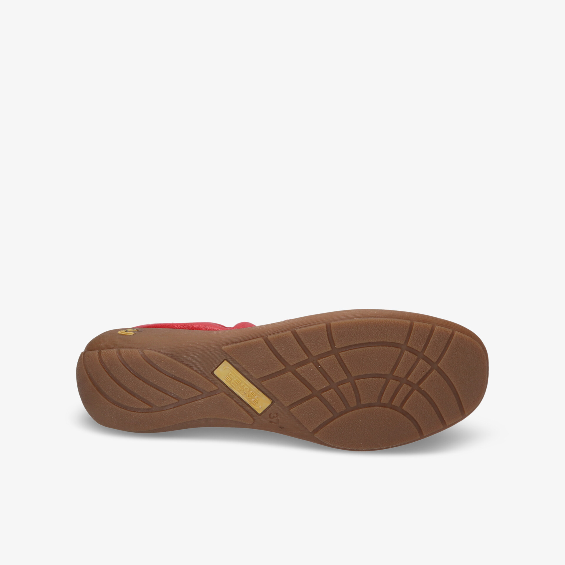 Robuste und profilierte braune Schuhsohle für optimalen Halt und Langlebigkeit