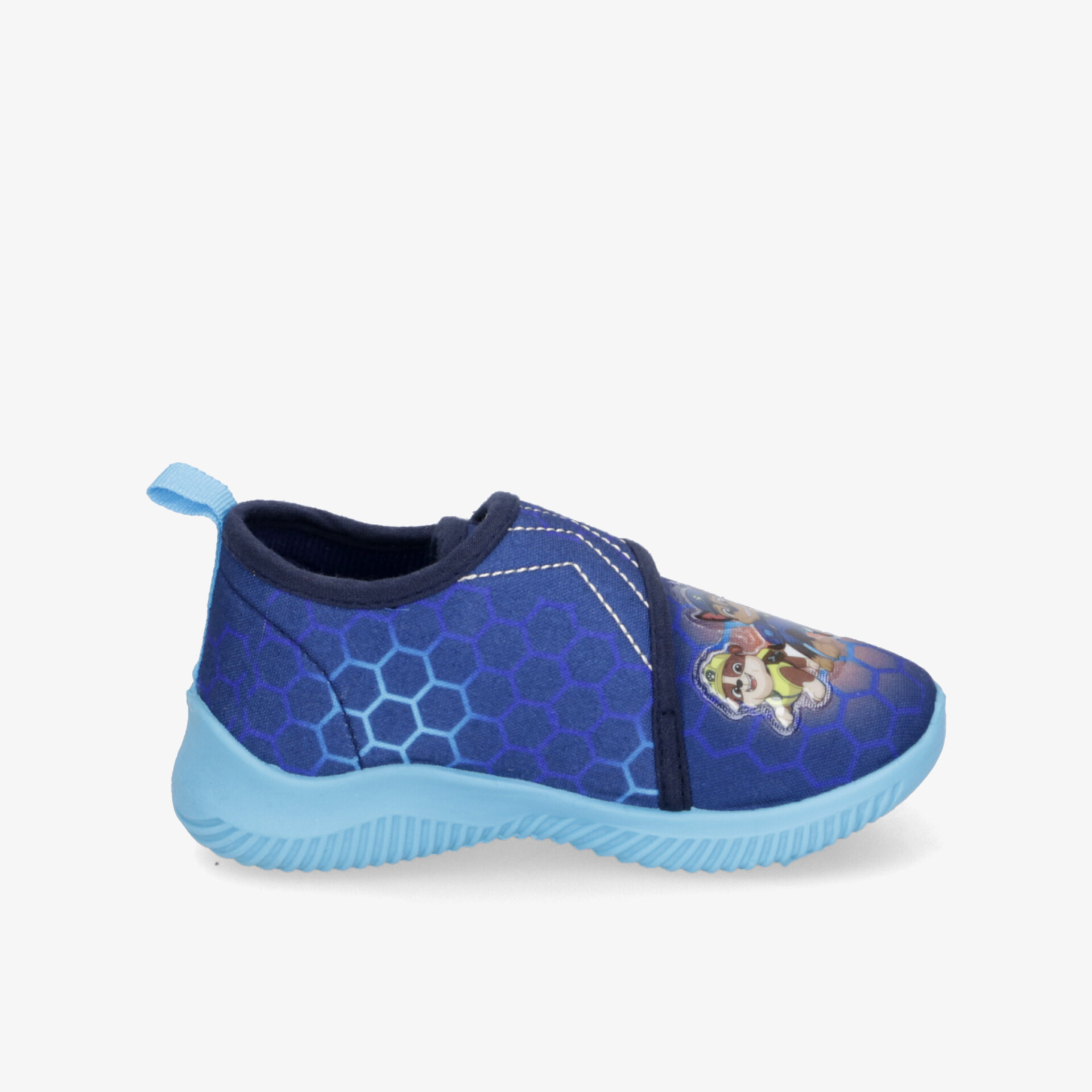 Leichter blauer Kinderschuh mit flexibler Sohle und bequemer Passform, ideal für aktiven Alltag