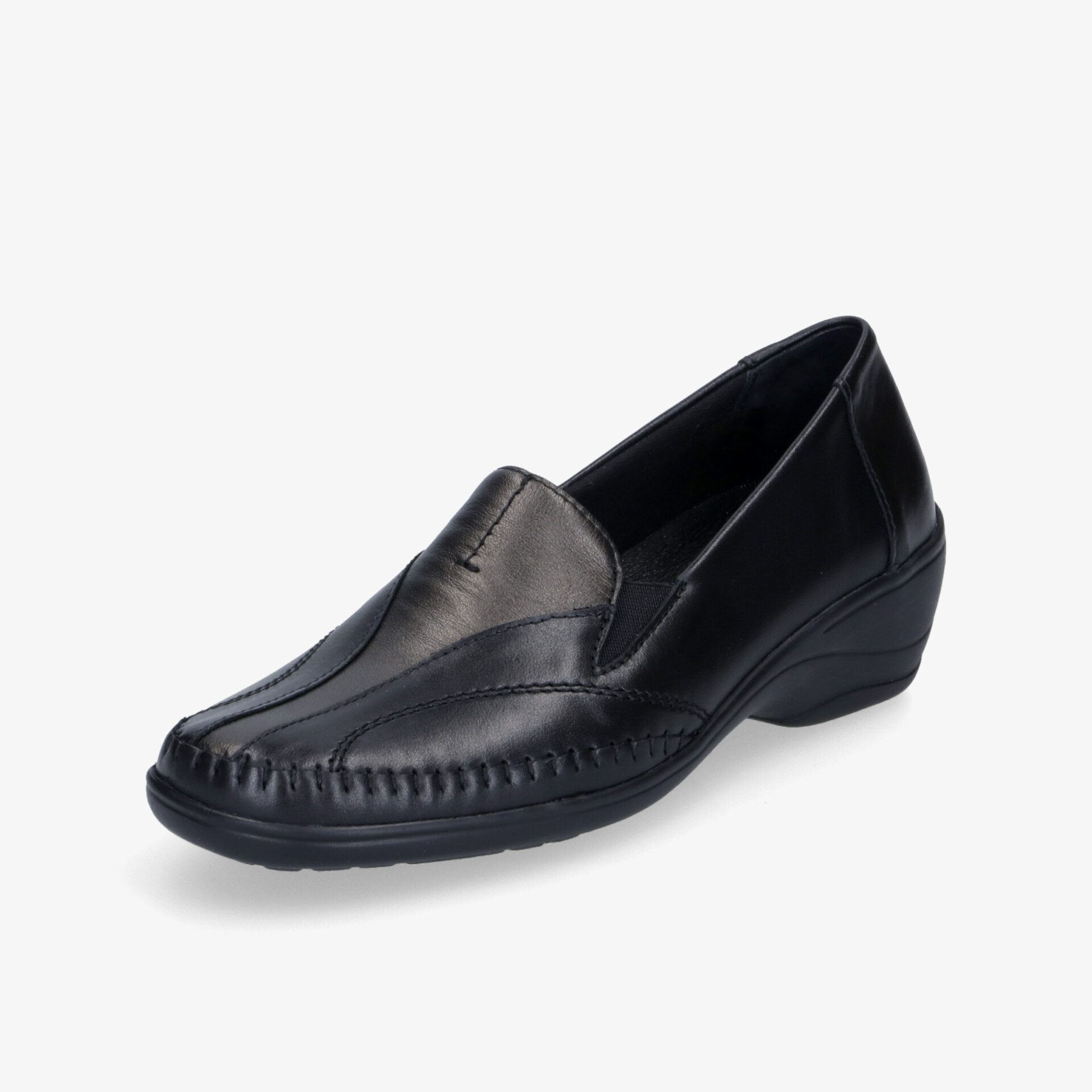 Schicker schwarzer Lederschuh mit bequemem Design und moderner Optik