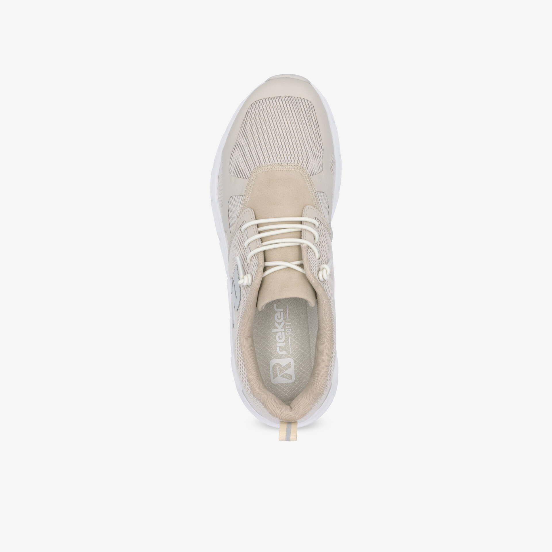 Bequemer beiger Sneaker mit atmungsaktivem Material und leichter Schnürung, flexible Sohle für optimalen Tragekomfort